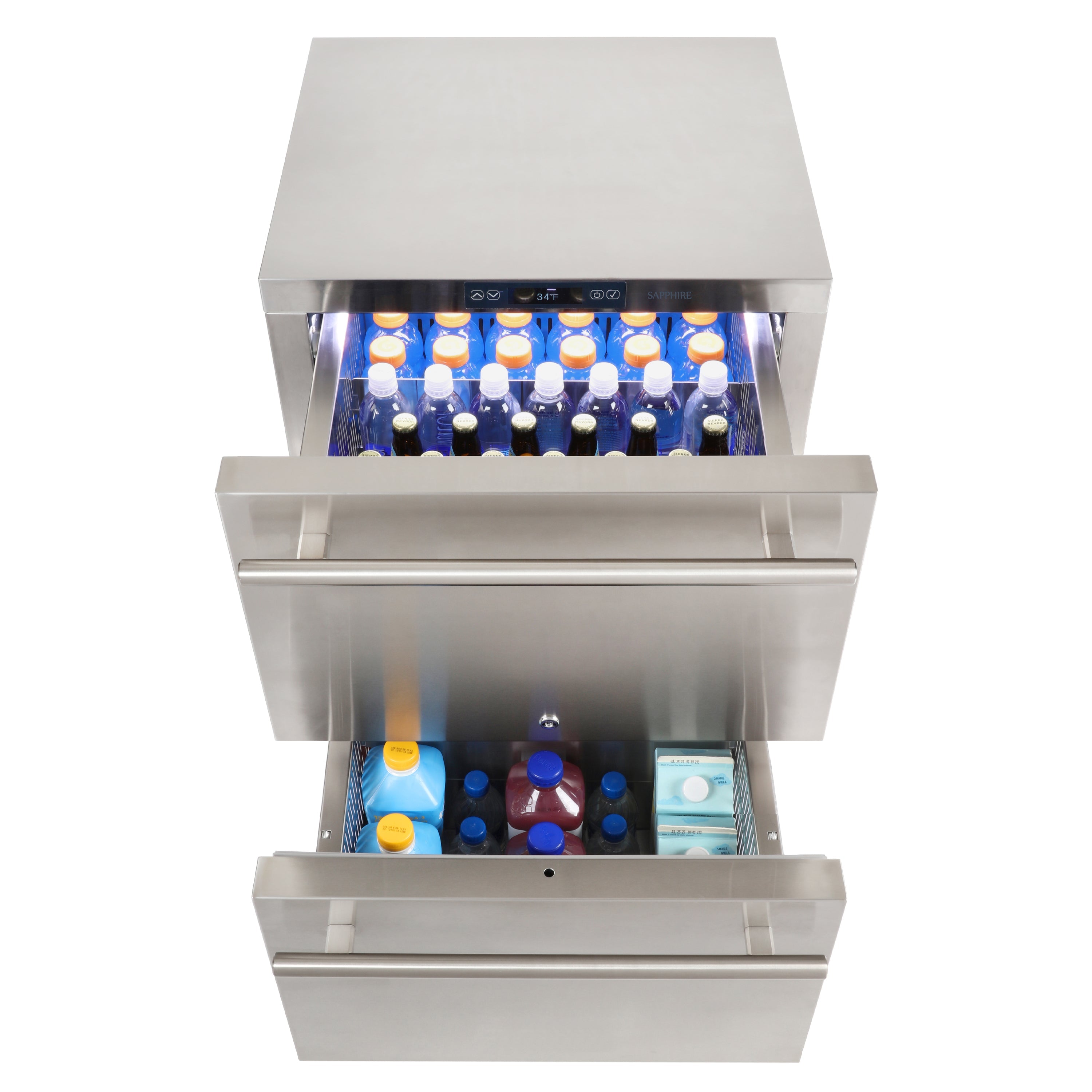 Sapphire Appliances Outdoor Refrigerator | 24" Refrigerator with Drawers & Factory Installed Lock