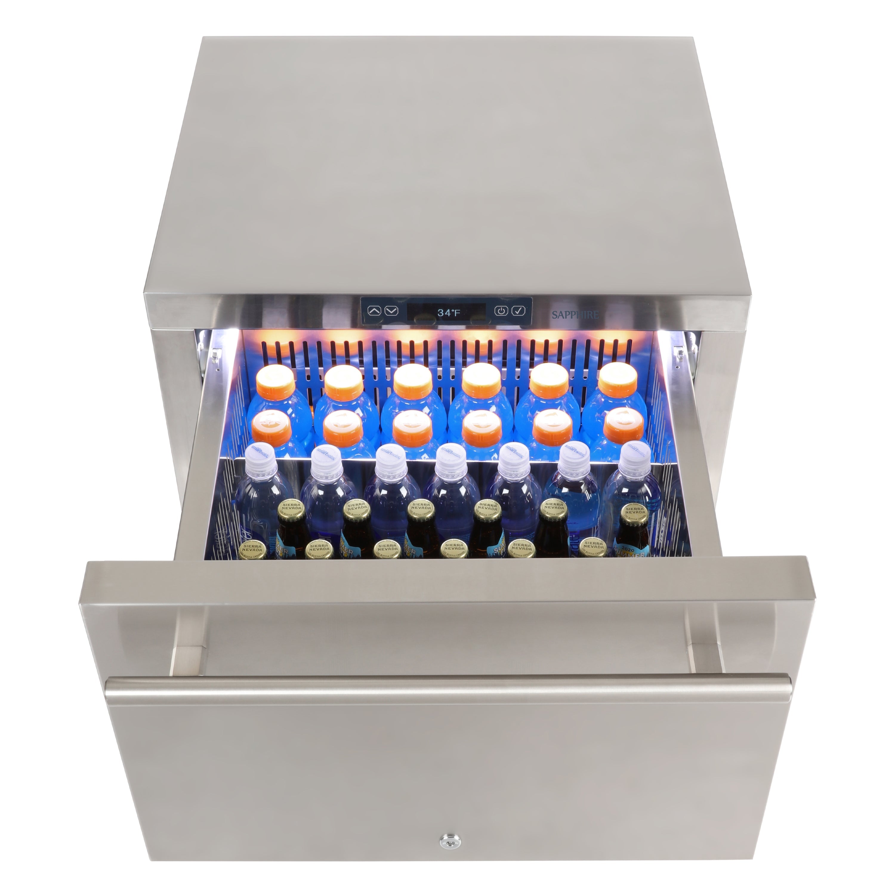 Sapphire Appliances Outdoor Refrigerator | 24" Refrigerator with Drawers & Factory Installed Lock