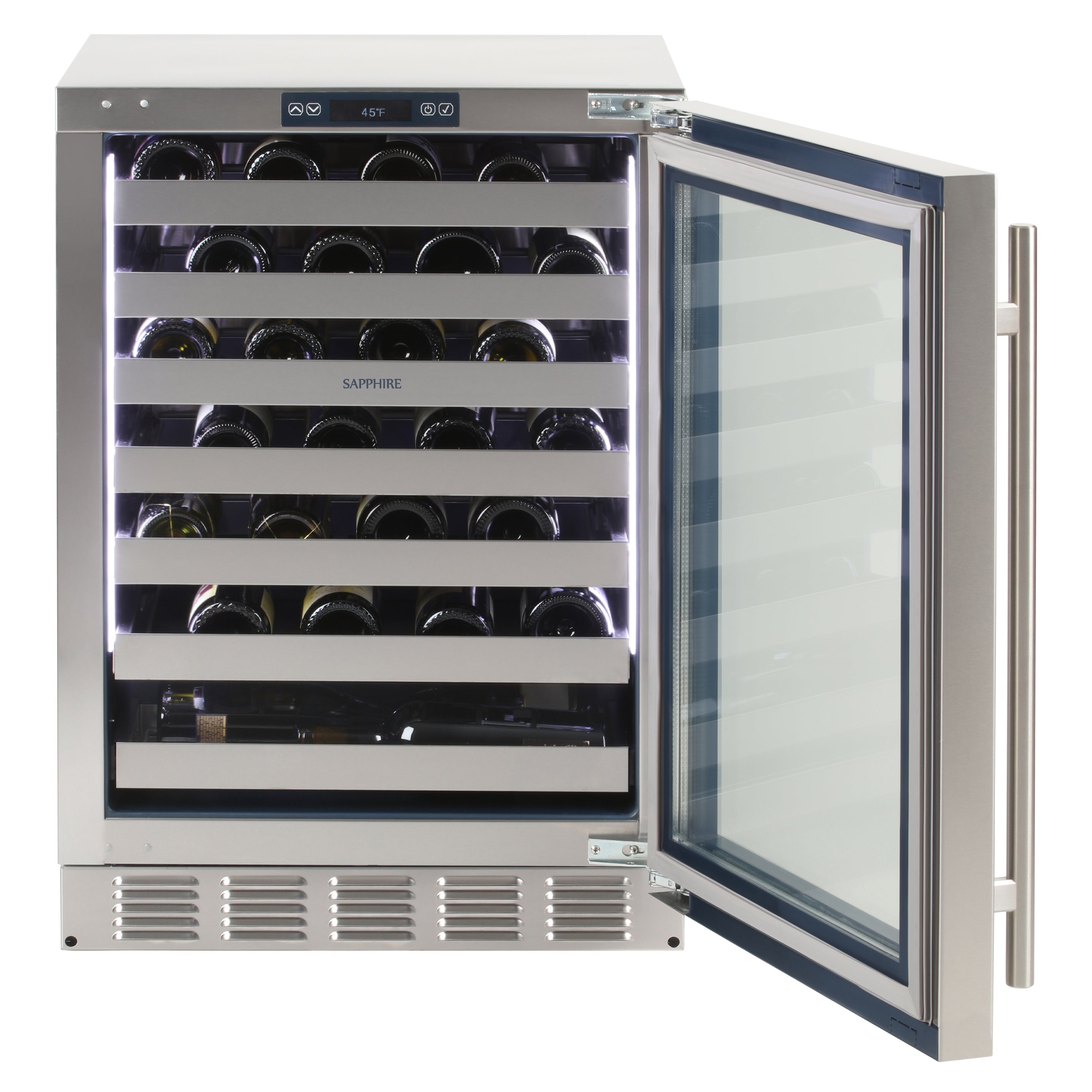 Sapphire Appliances Wine Refrigerators | Indoor 24" Single Zone Wine Refrigerator