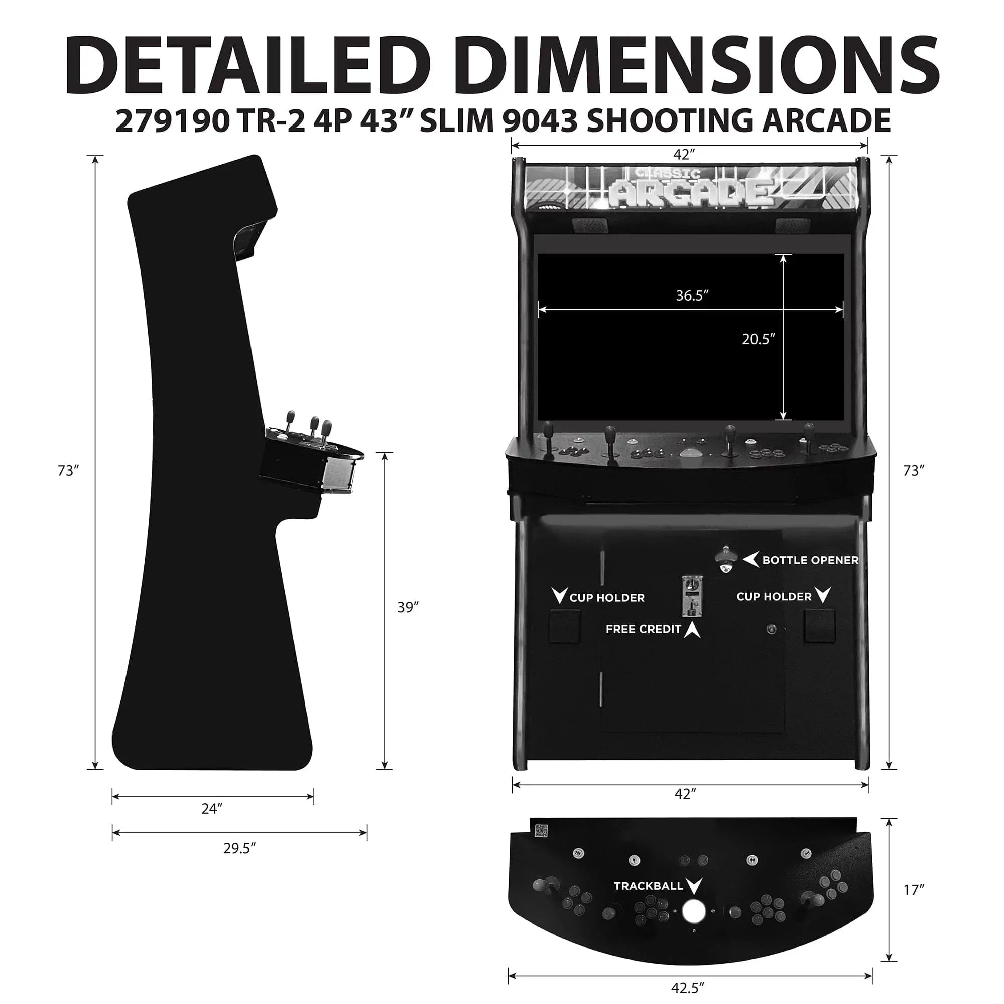 Creative Arcades Terminator Arcade | TR-2 Light Blaster Stand-Up Arcade Machine