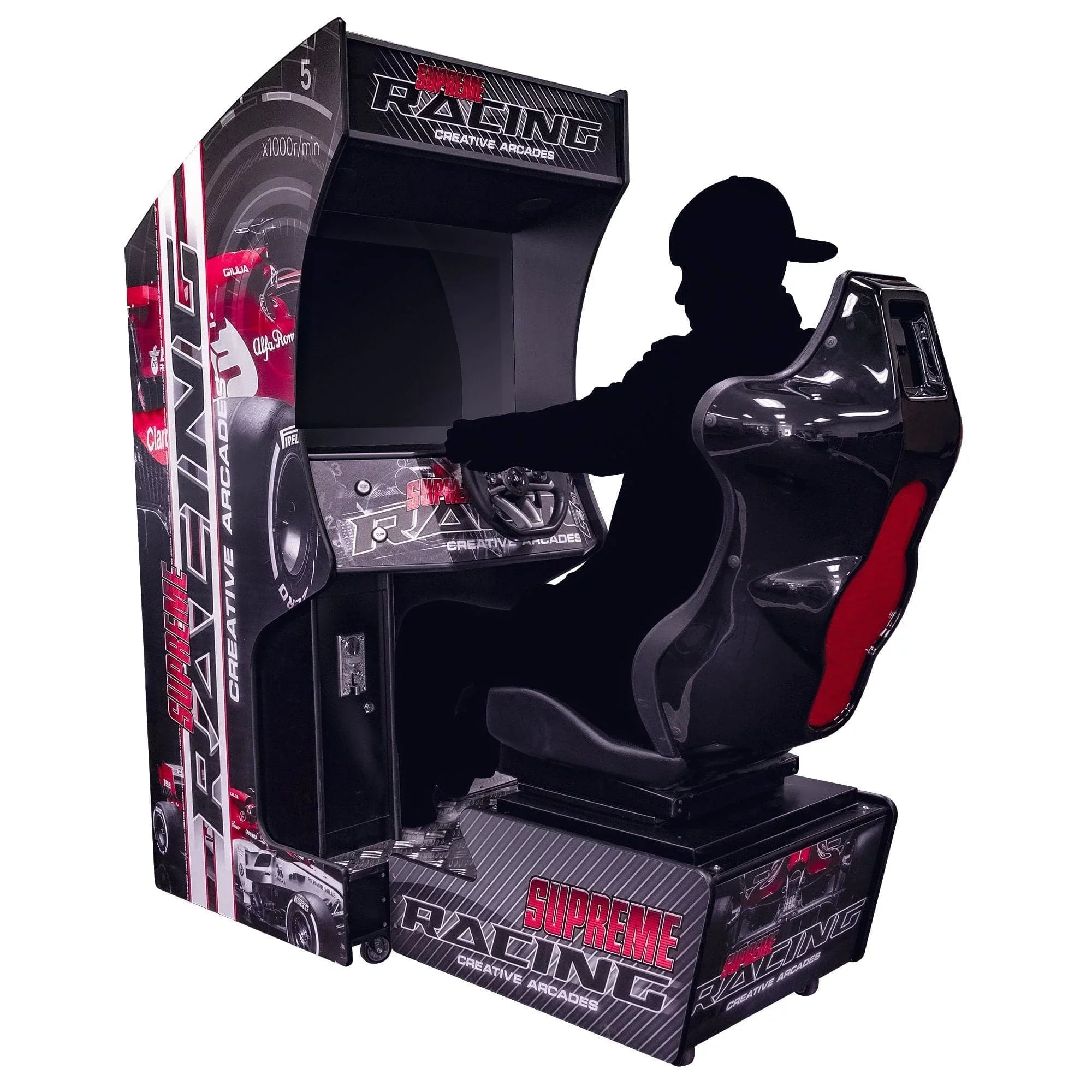 Creative Arcades Classic Racing Arcade Machine | Up to 205 Classic Racing Games | No Wifi Access