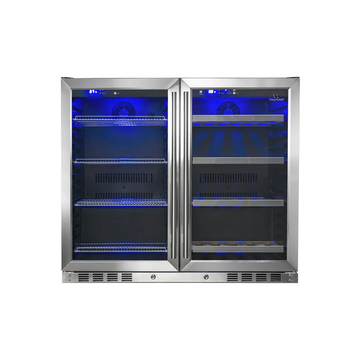 KingsBottle 39 Inch Under Counter Wine And Beer Fridge Combo - KBU28LRX