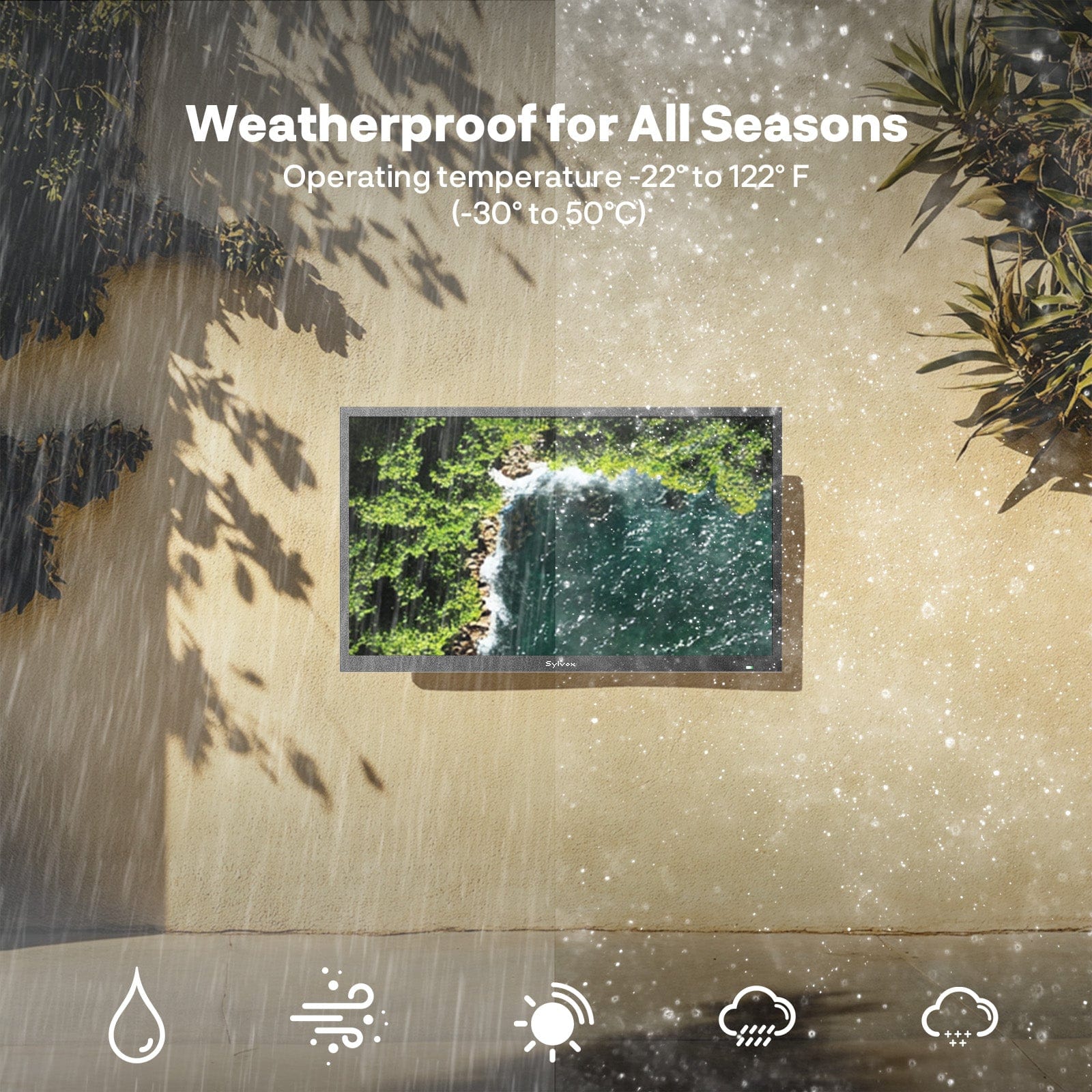 Sylvox 32" Pool SE Weatherproof TV (1500nit Brightness)