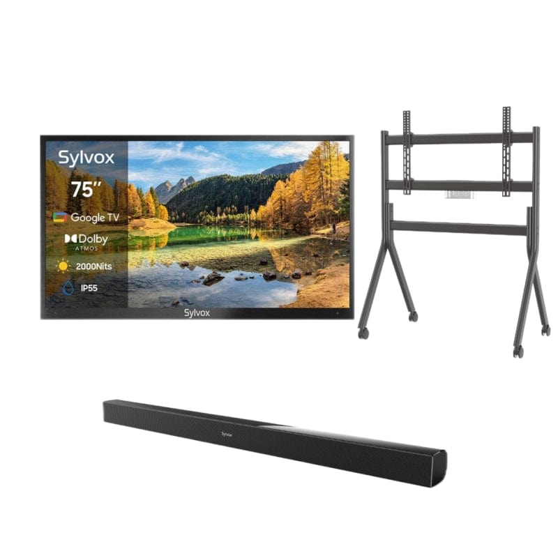 SYLVOX 75" 2000Nit Google Outdoor TV - 2024 Pool Pro 2.0 Series(NEW)
