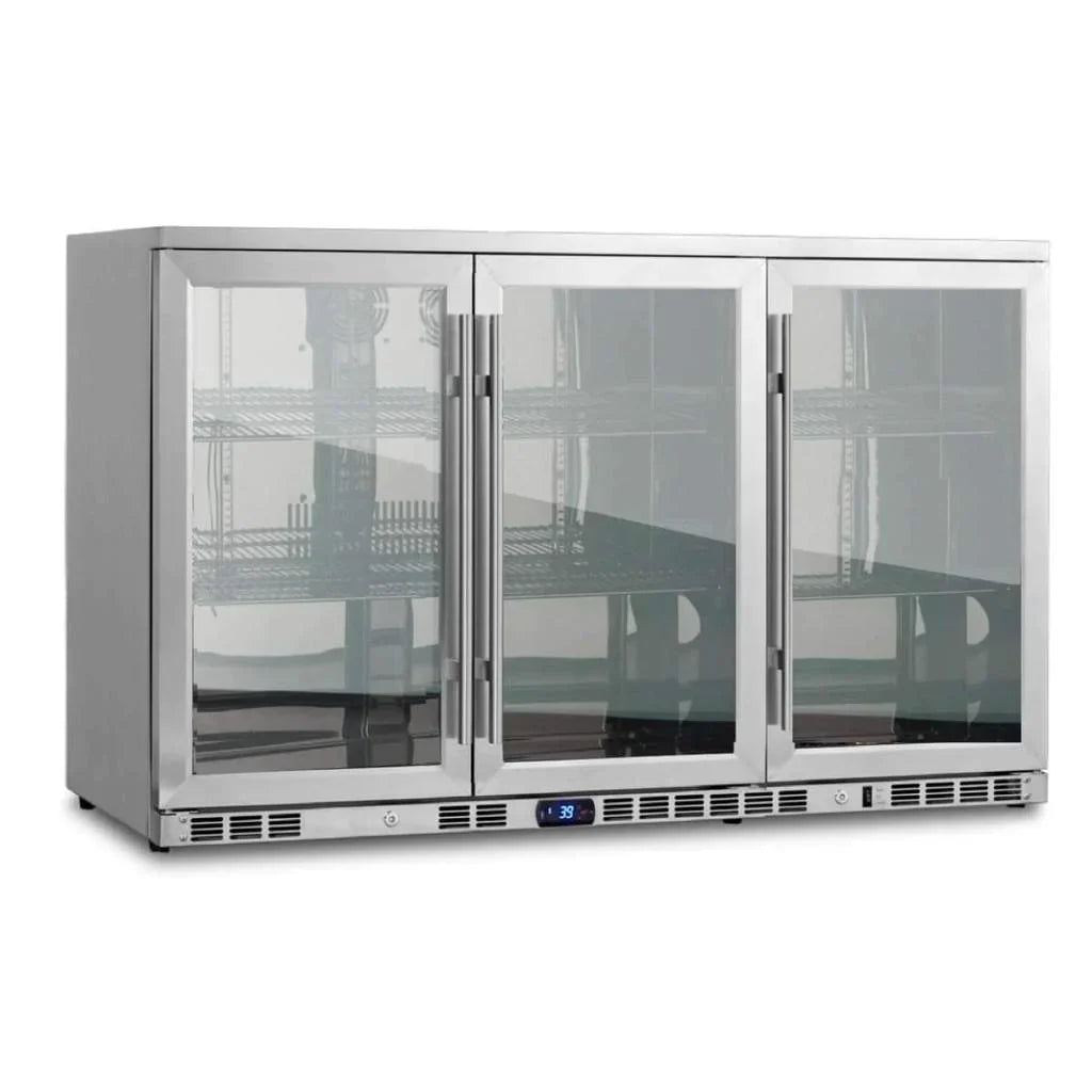 KingsBottle 53" Heating Glass 3 Door Large Beverage Refrigerator - KBU328M