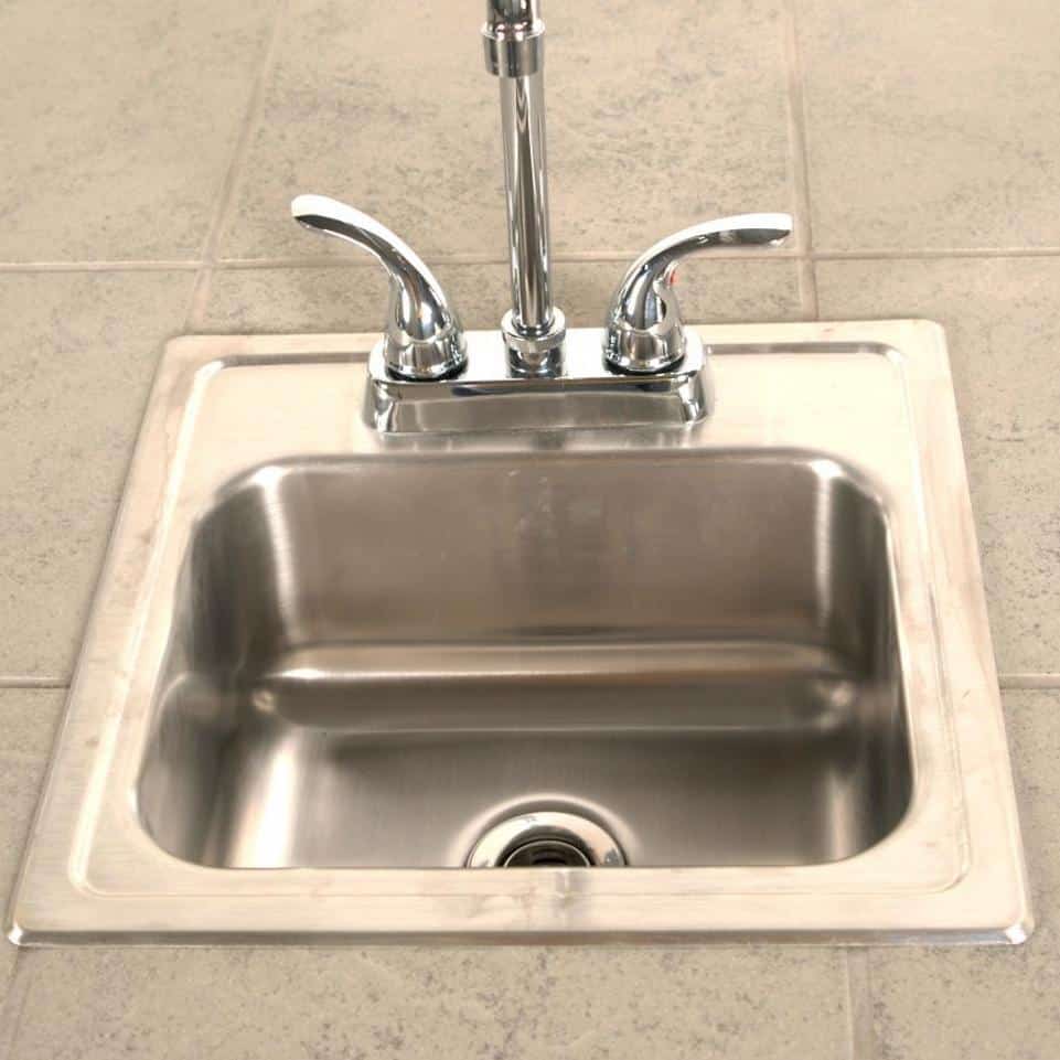 Lion Premium Grills 15 X 15 Stainless Steel Sink with Hot/Cold Faucet