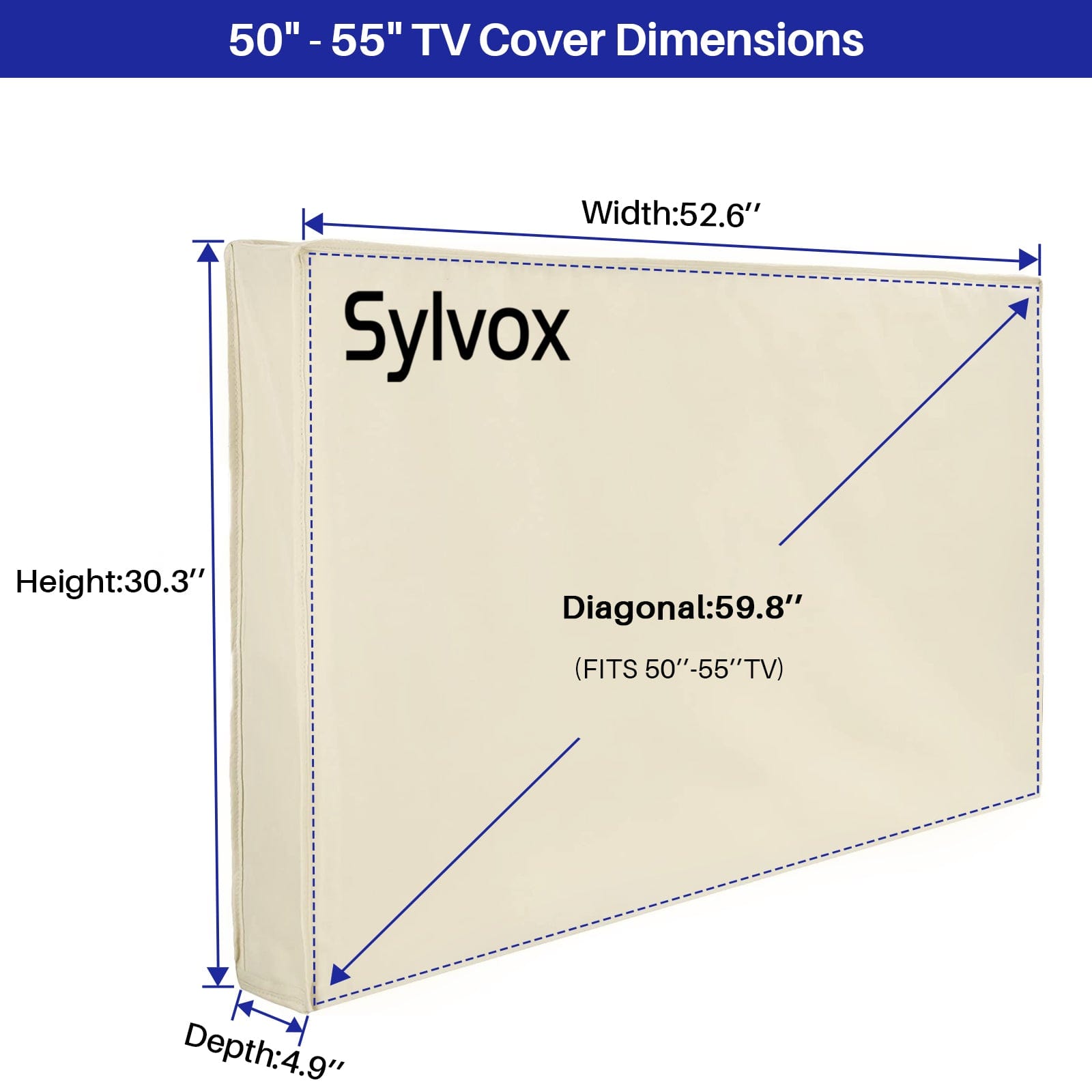 Waterproof Outdoor TV Cover for 50-55" TVs