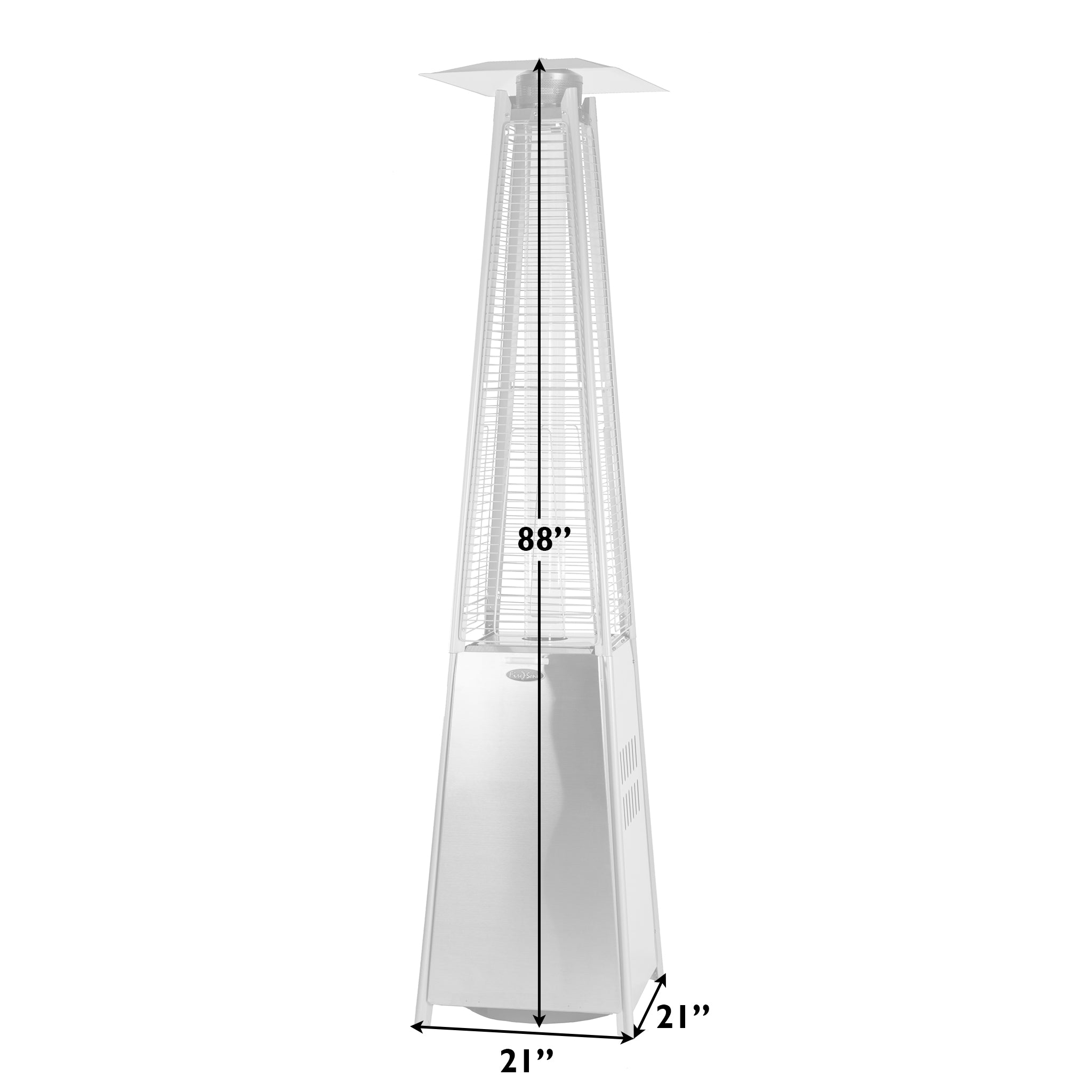 Fire Sense Coronado Brushed Bronze Pyramid Flame Patio Heater | 62263
