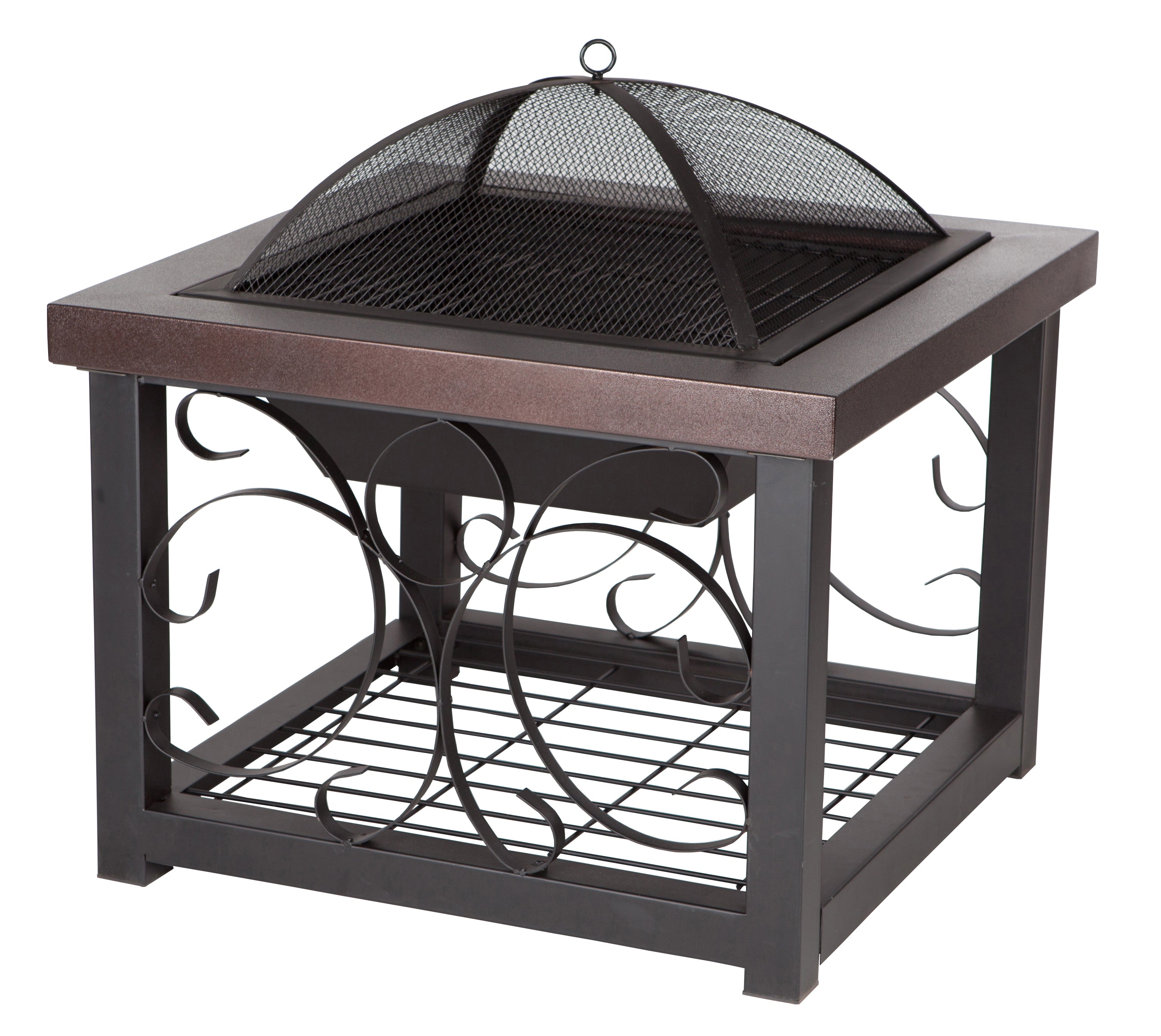 Fire Sense Hammer Tone Bronze Finish Cocktail Table Fire Pit | 61331