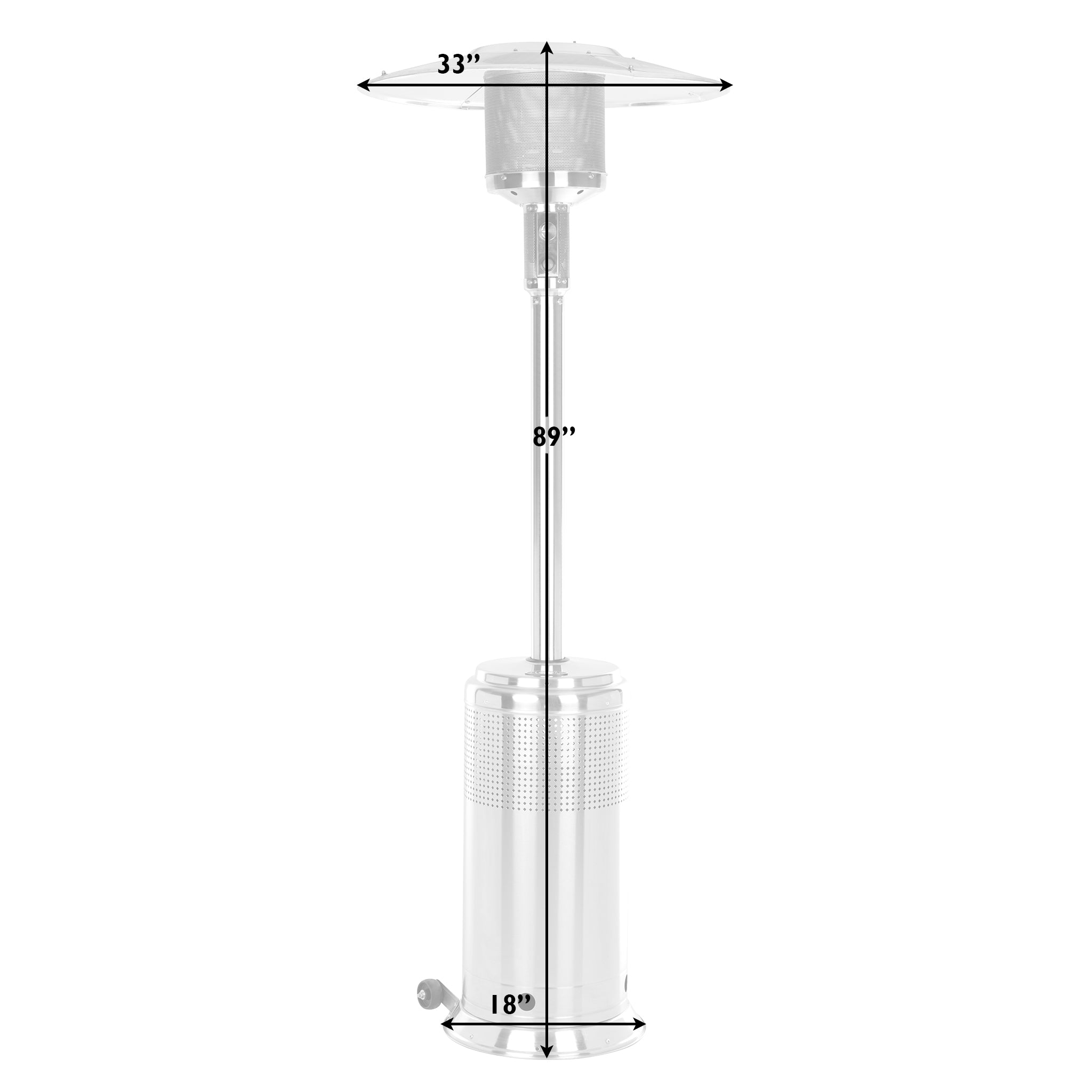 Fire Sense Stainless Steel Pro Series Patio Heater | 61436