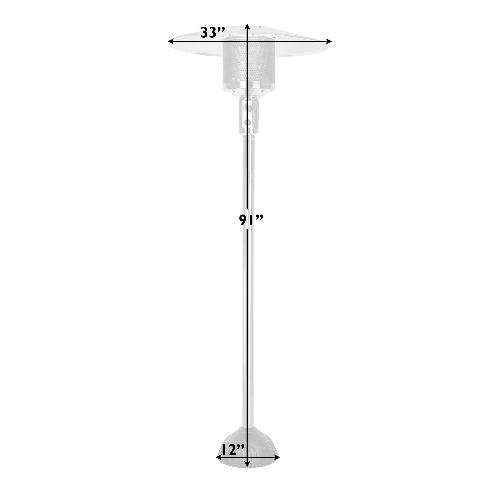 Fire Sense Stainless Steel Natural Gas Patio Heater | 61445