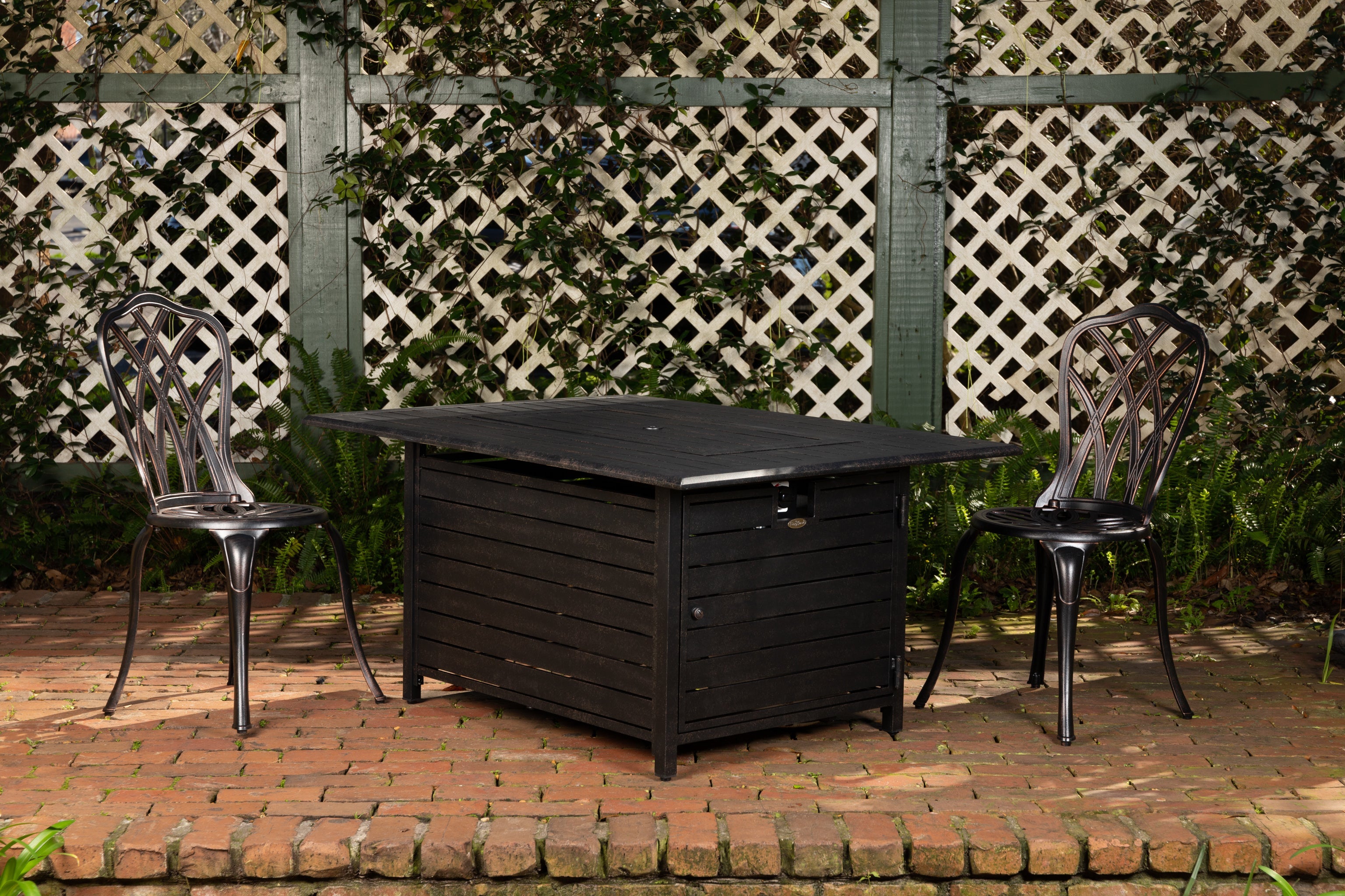 Fire Sense Longmont Aluminum Rectangular LPG Fire Pit | 61898