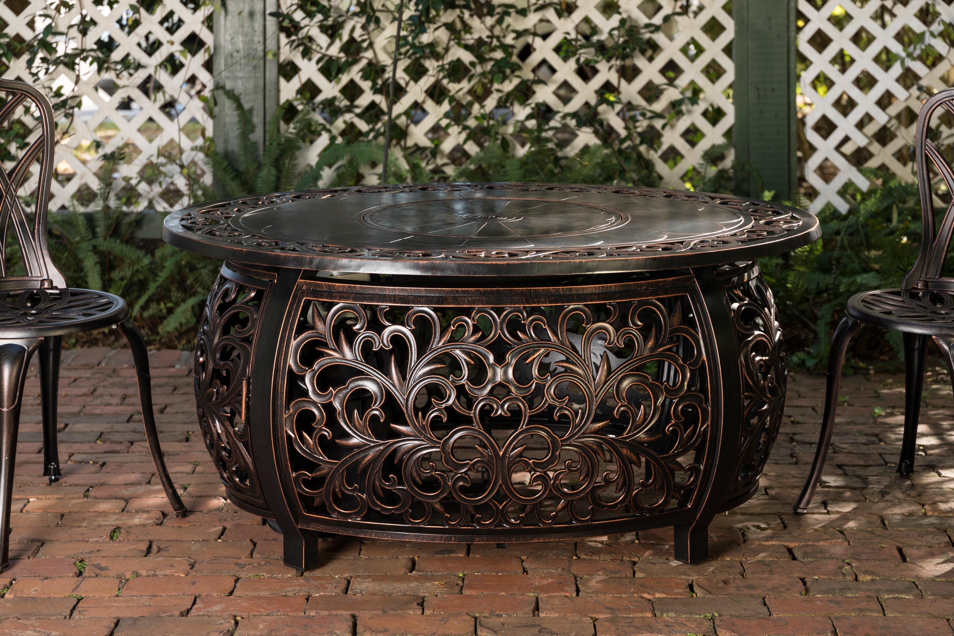 Fire Sense Toulon Oval Aluminum LPG Fire Pit | 62198