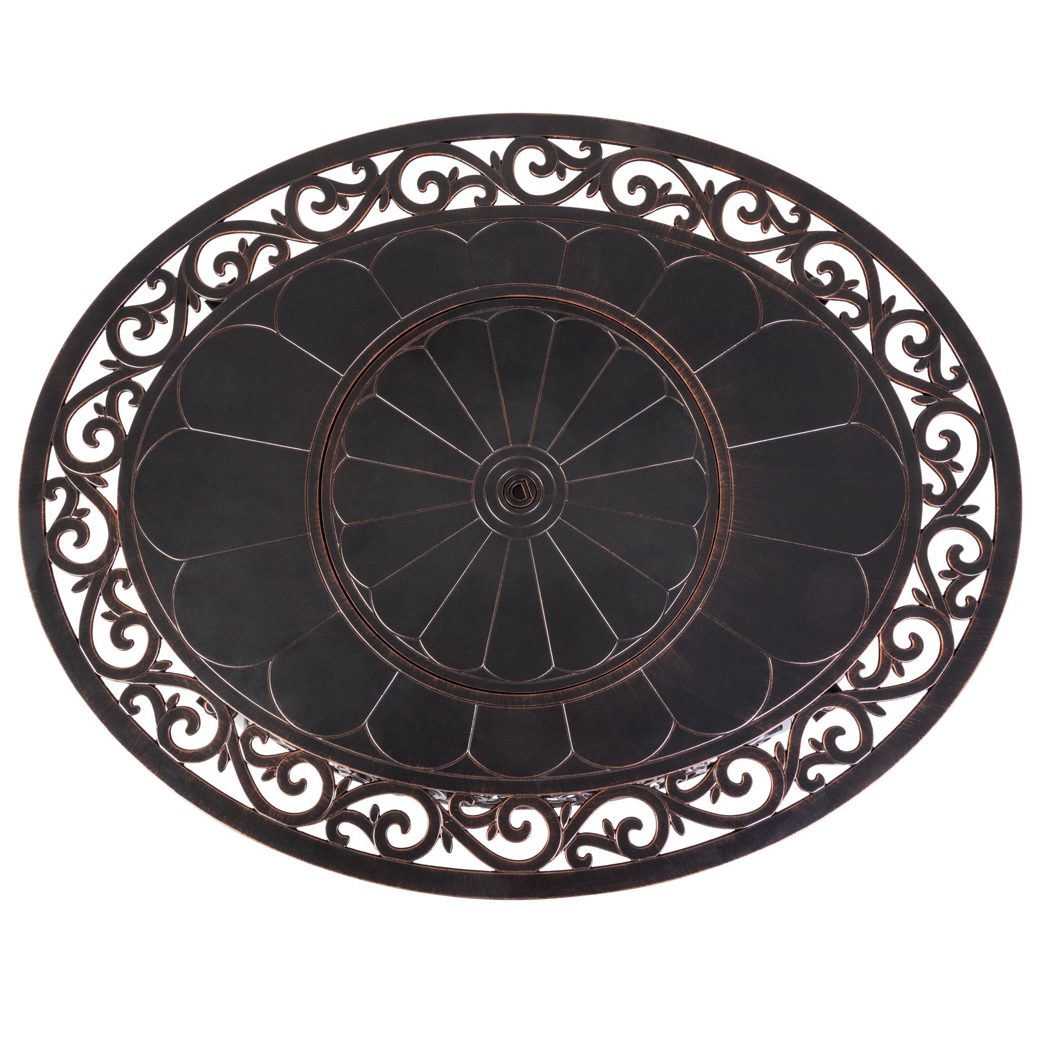 Fire Sense Toulon Oval Aluminum LPG Fire Pit | 62198