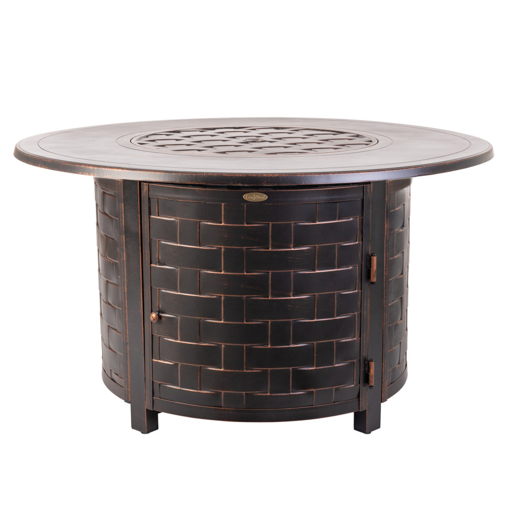 Fire Sense Perissa Woven Round Aluminum LPG Fire Pit | 62208