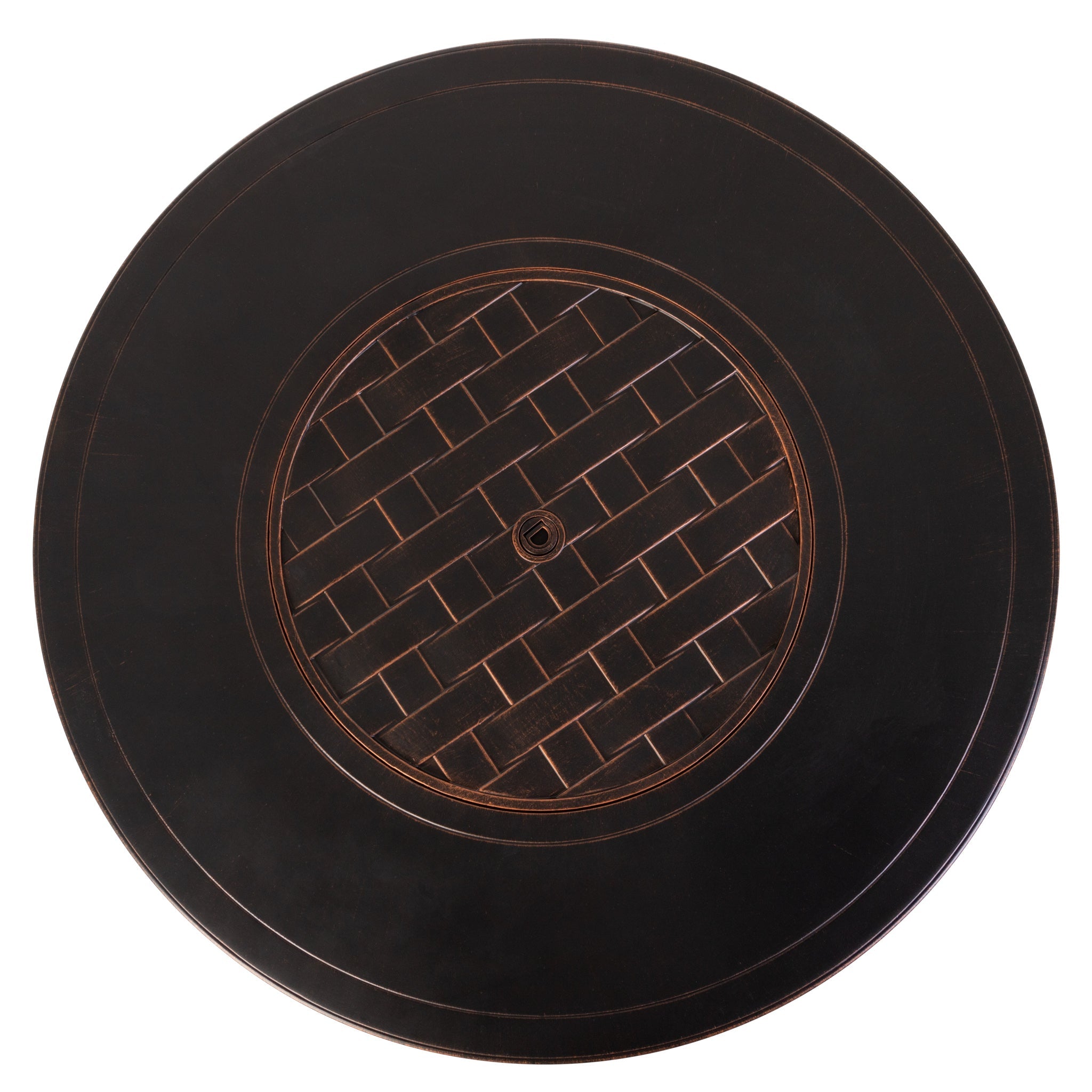 Fire Sense Perissa Woven Round Aluminum LPG Fire Pit | 62208