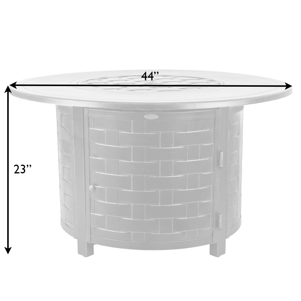 Fire Sense Perissa Woven Round Aluminum LPG Fire Pit | 62208
