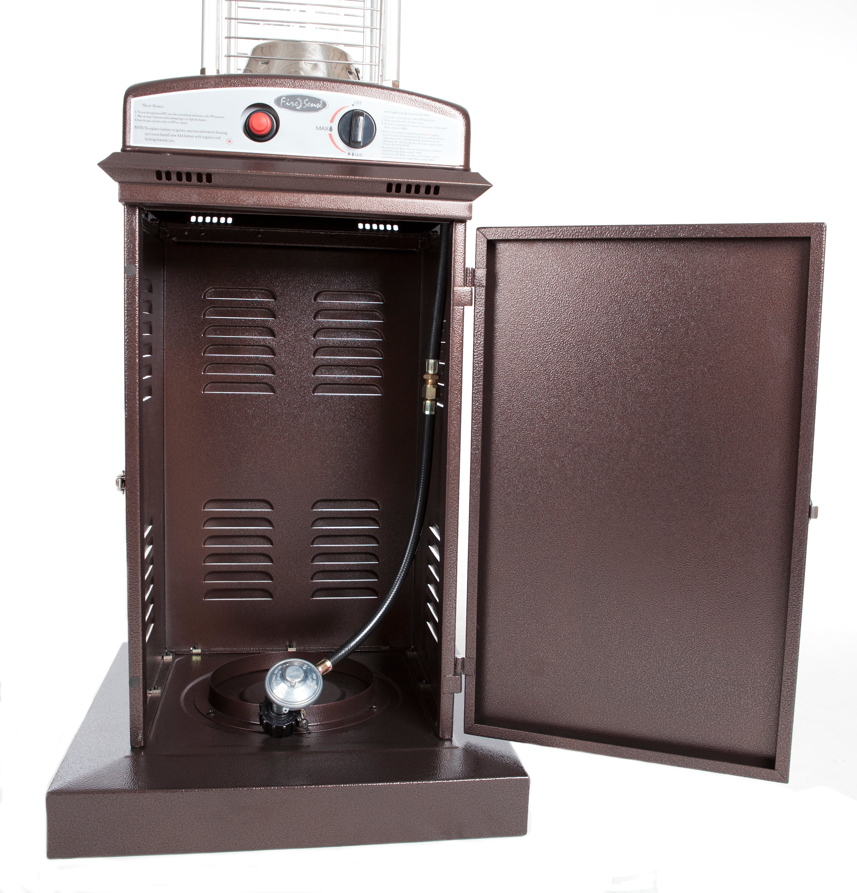 Fire Sense Hammered Bronze Finish Square Flame Patio Heater | 62224