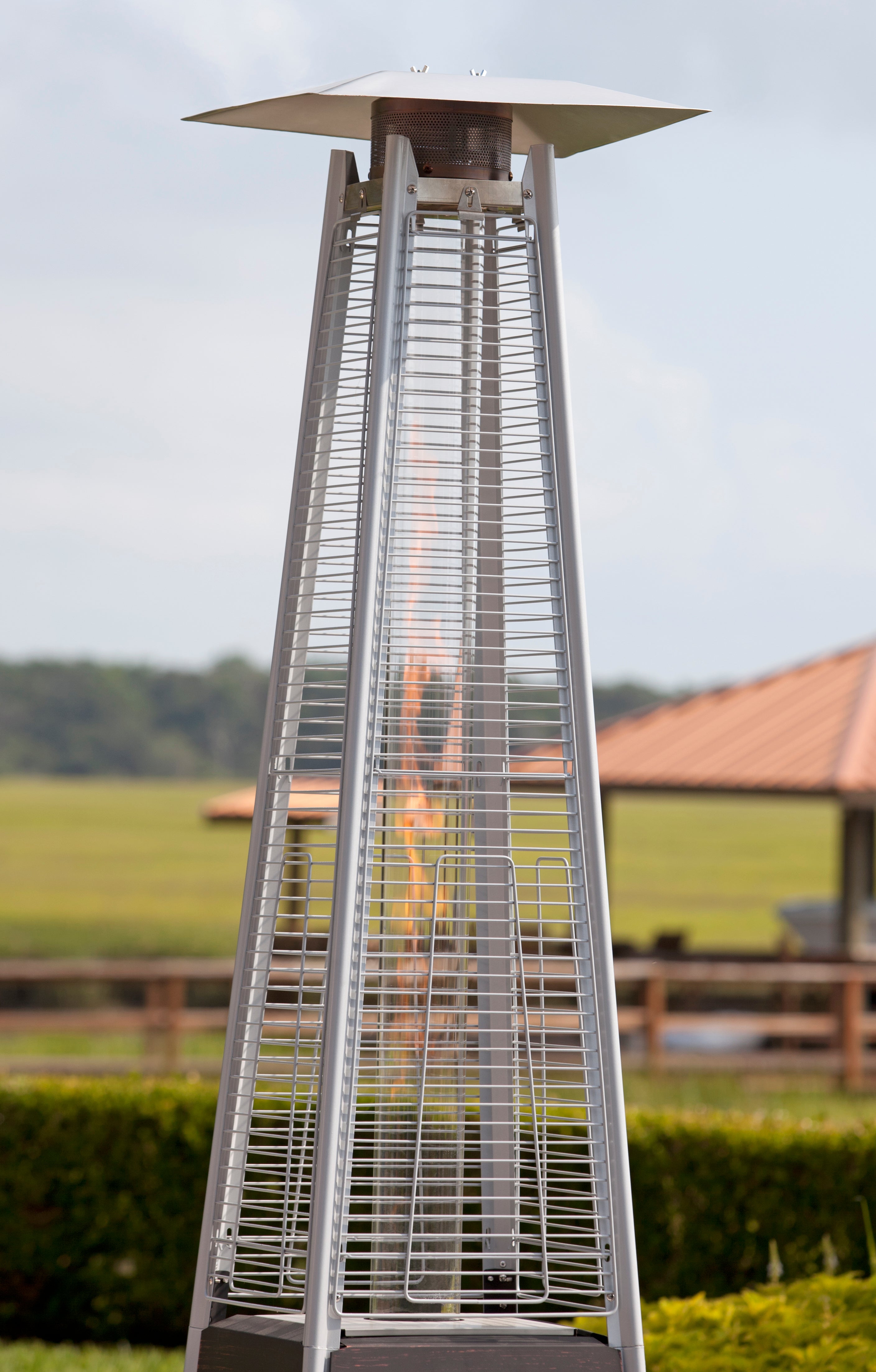 Fire Sense Coronado Brushed Bronze Pyramid Flame Patio Heater | 62263