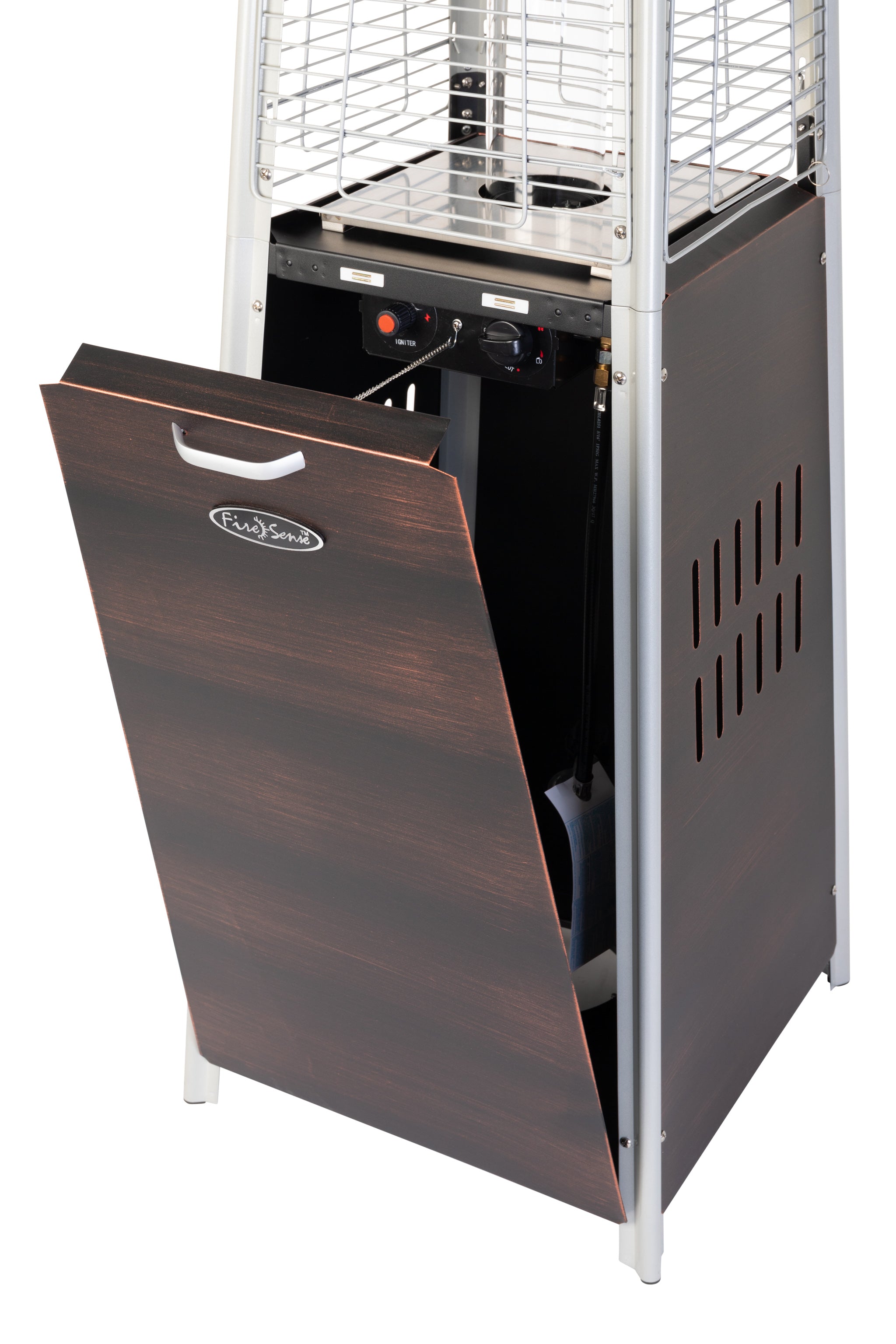Fire Sense Coronado Brushed Bronze Pyramid Flame Patio Heater | 62263