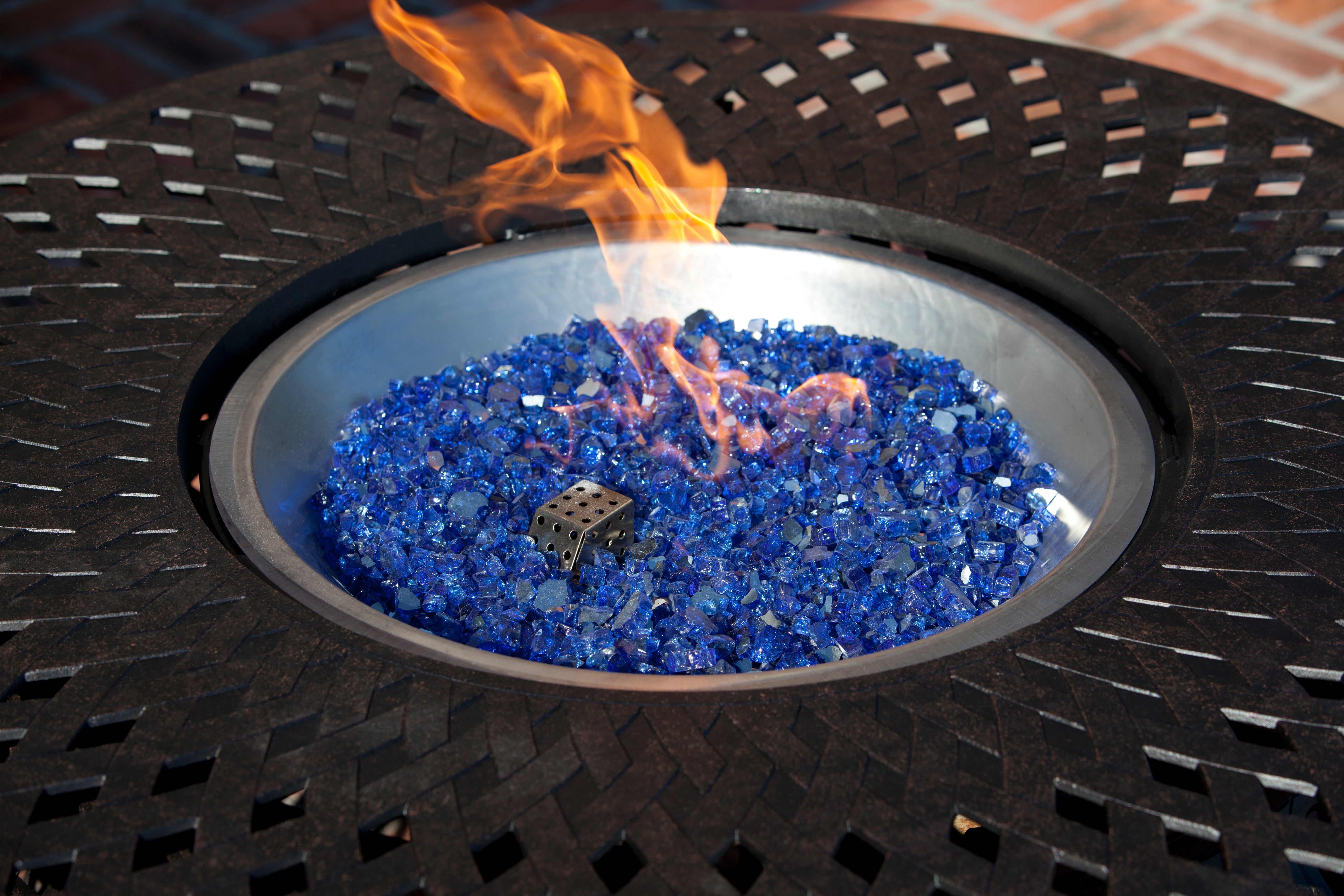 Fire Sense Sapphire Blue Reflective Fire Glass | 62366