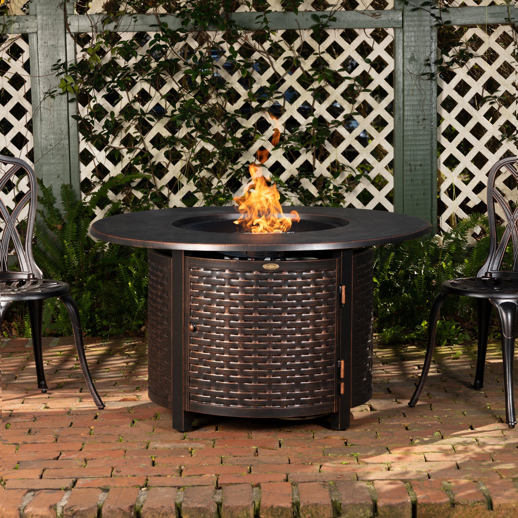 Fire Sense Florence Woven Aluminum LPG Fire Pit | 62373
