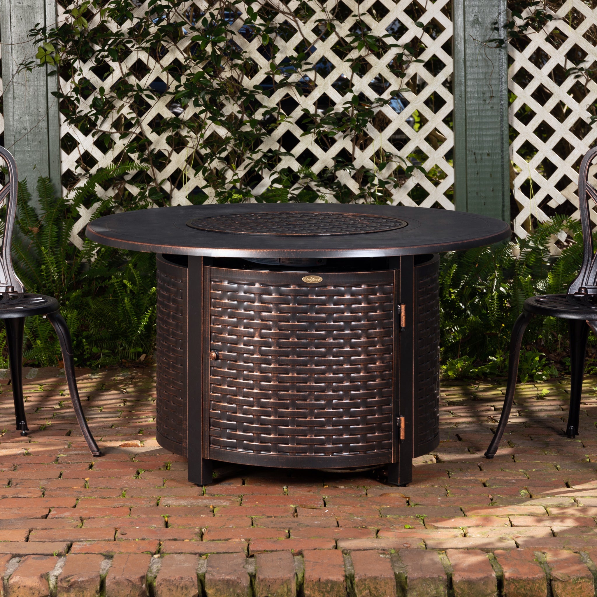 Fire Sense Florence Woven Aluminum LPG Fire Pit | 62373