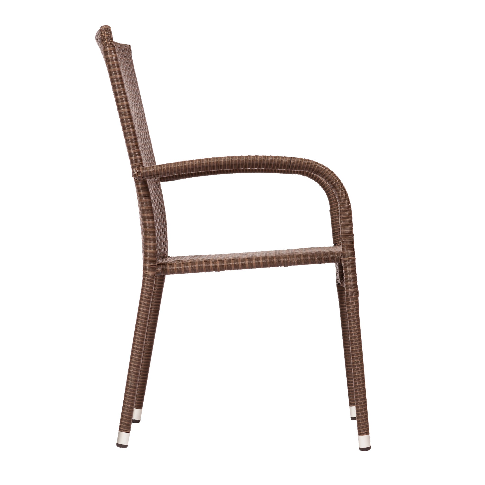 Balkene Home Morgan Outdoor Wicker Chair - Mocha - Set of 4 | 62664