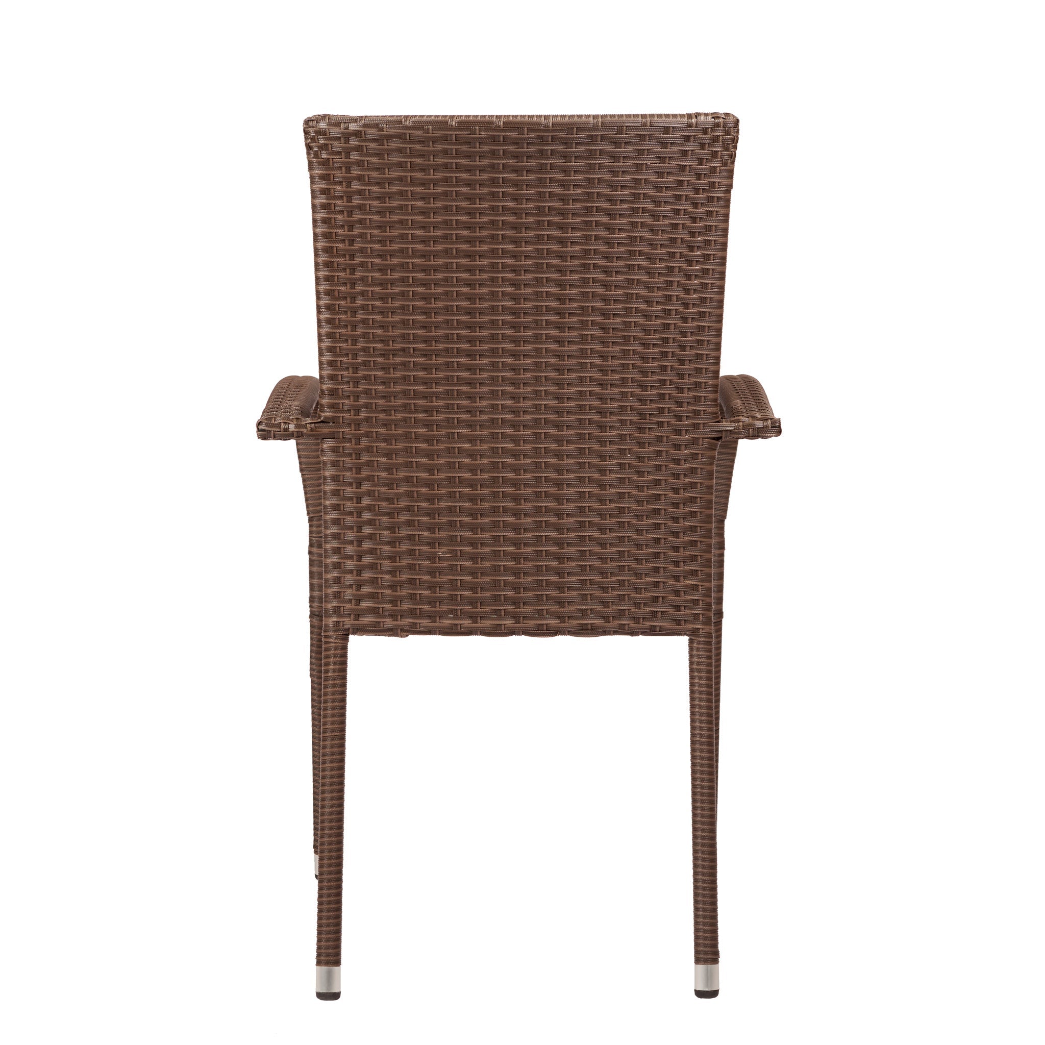 Balkene Home Morgan Outdoor Wicker Chair - Mocha - Set of 4 | 62664