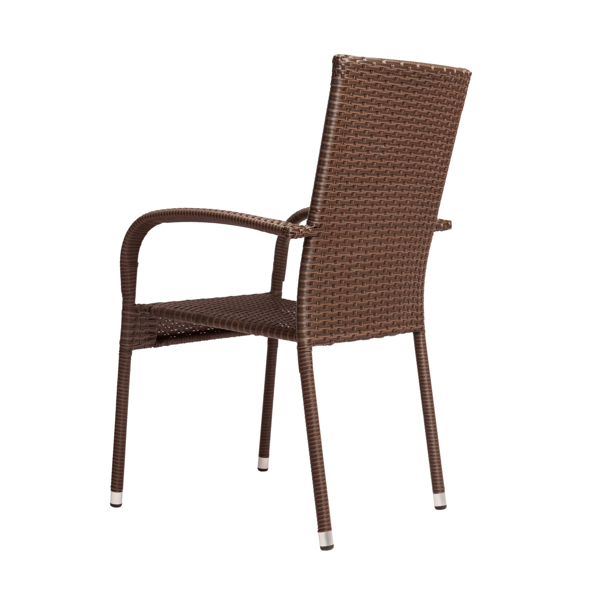 Balkene Home Morgan Outdoor Wicker Chair - Mocha - Set of 4 | 62664