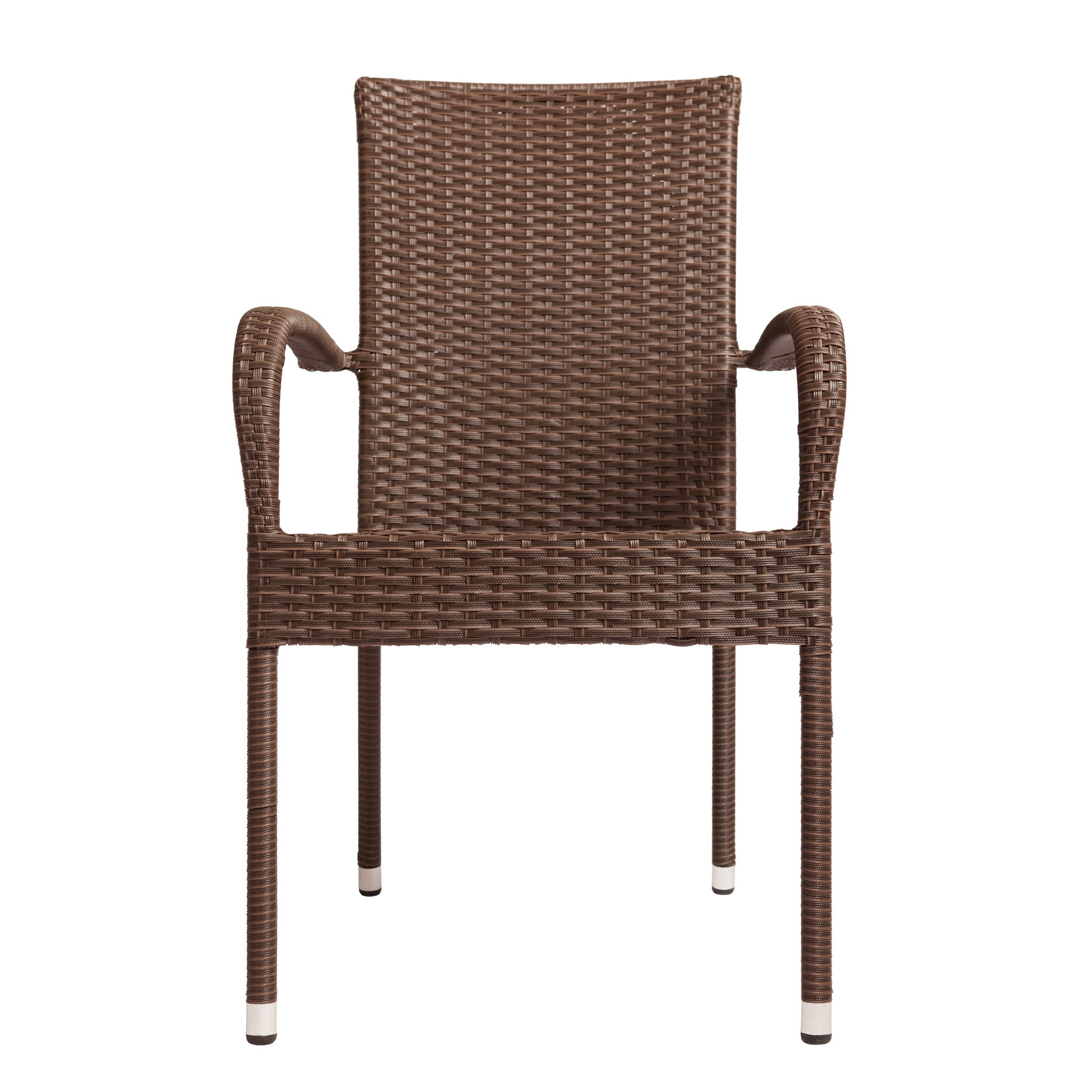 Balkene Home Morgan Outdoor Wicker Chair - Mocha - Set of 4 | 62664