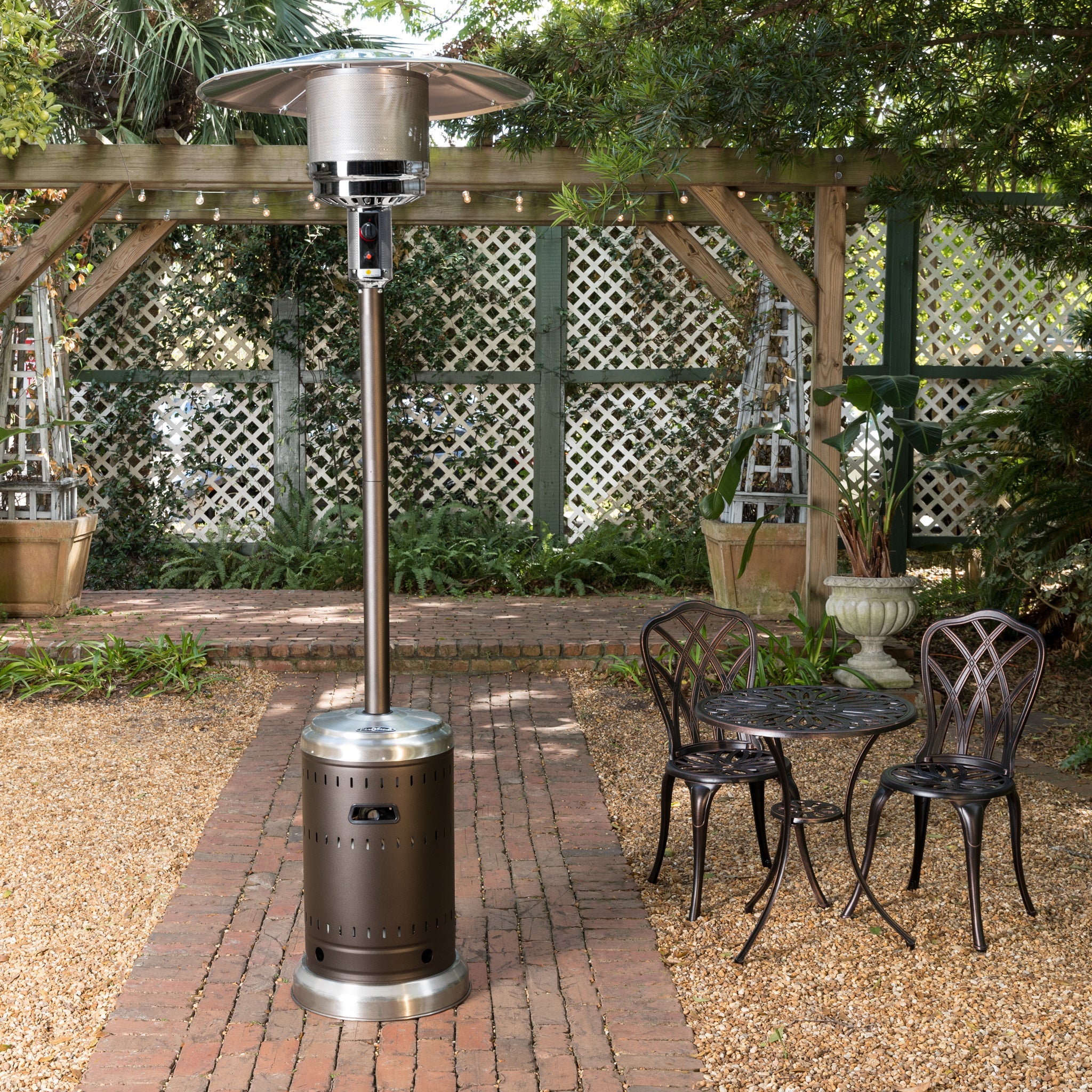 Fire Sense Ash and Stainless Steel Finish Patio Heater | 63010