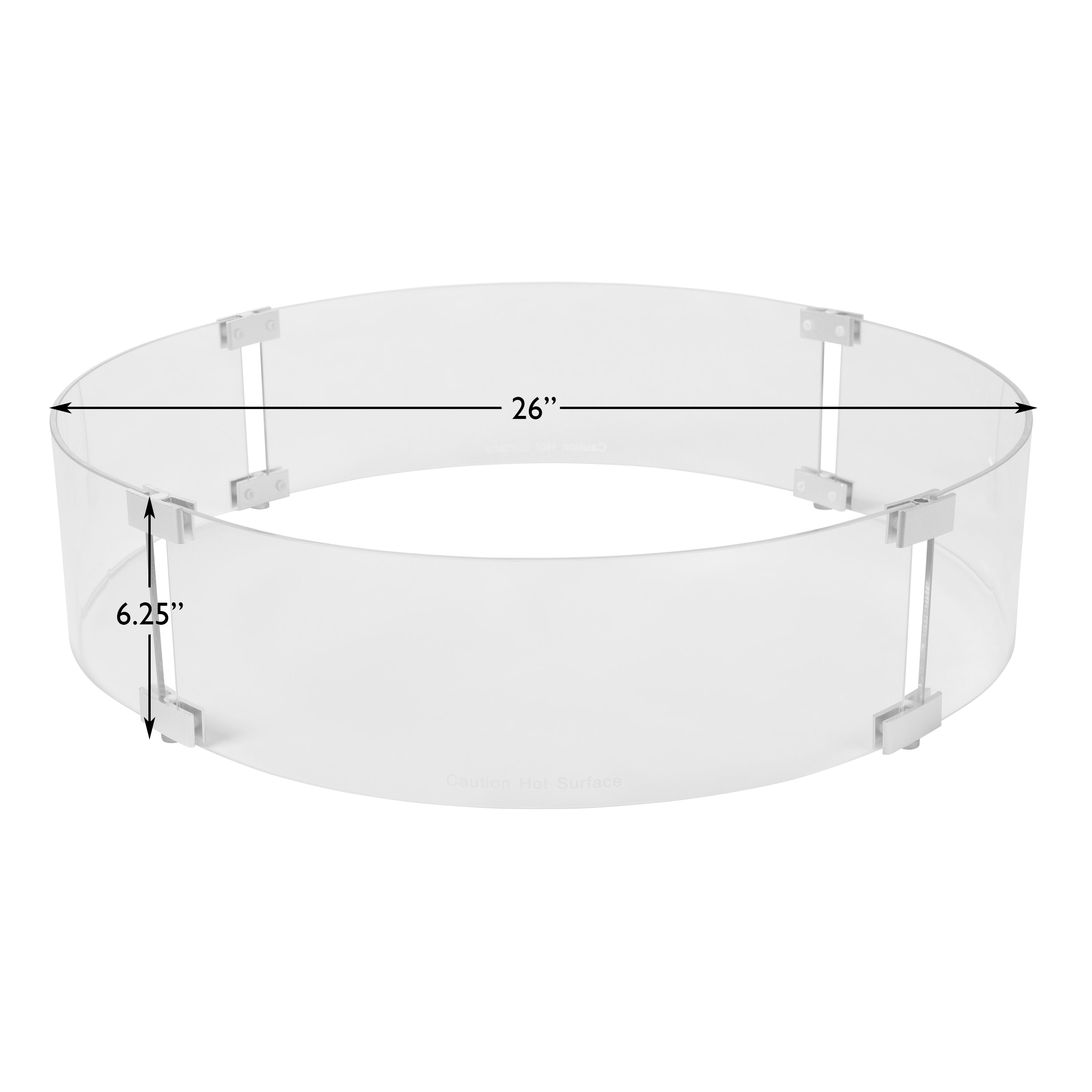 Fire Sense Tempered Glass Wind Guard for Round Fire Pits | 63246