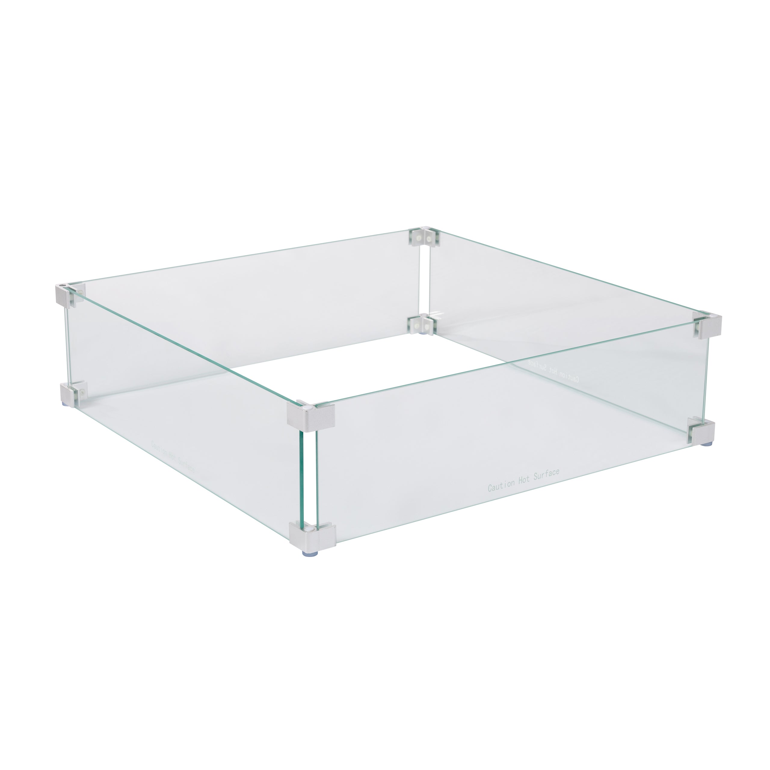Fire Sense Tempered Glass Wind Guard for Square Fire Pits | 63247