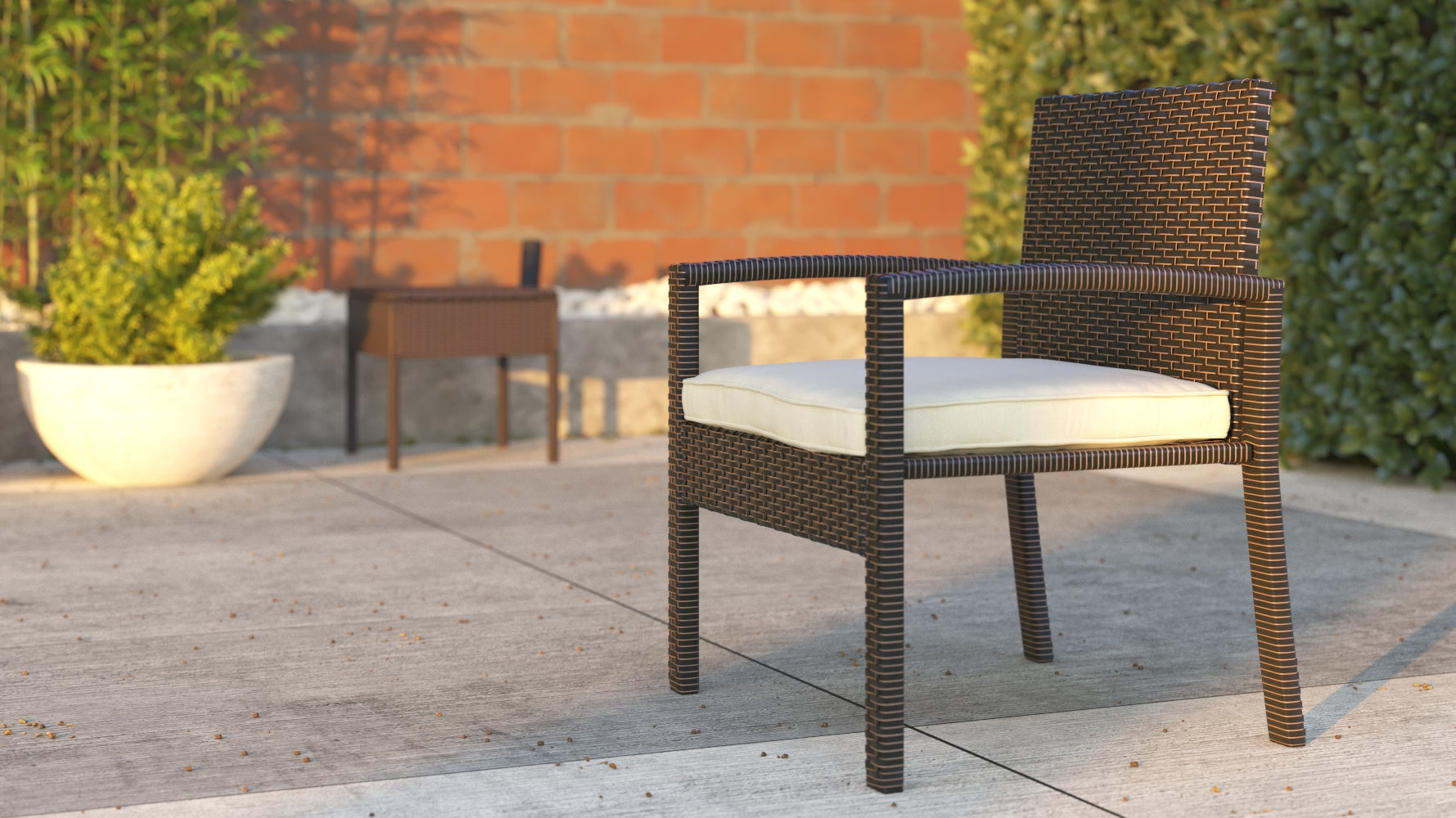 Balkene Home Bern Balcony Chat Set in Mocha Wicker | 63358
