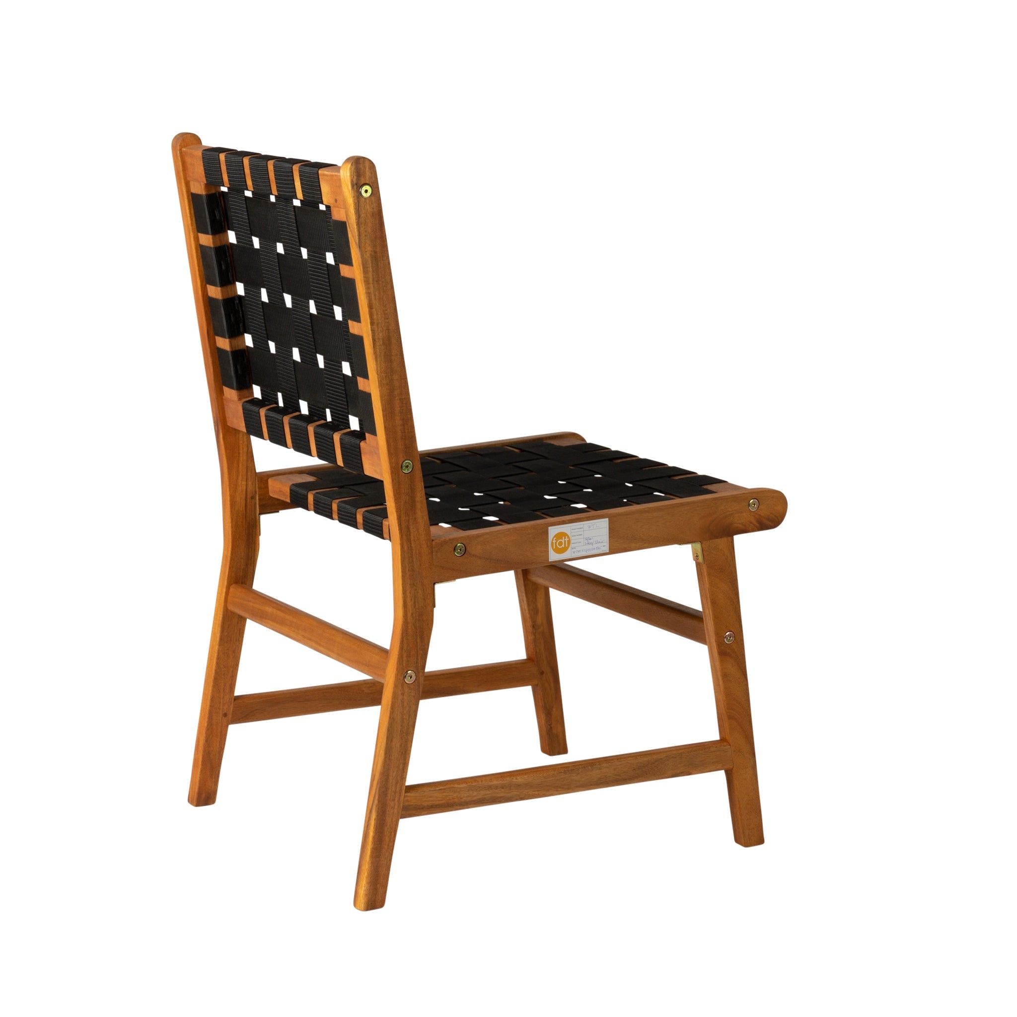 Balkene Home Sava Indoor-Outdoor Armless Dining Side Chair in Black Webbing | 63710