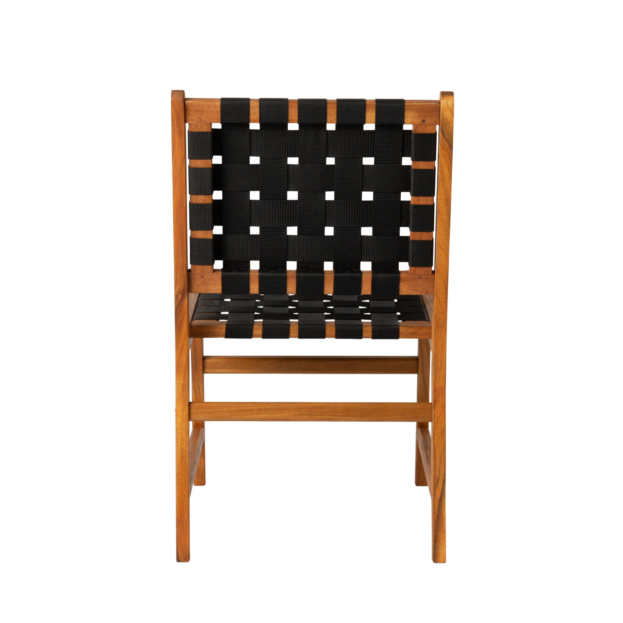 Balkene Home Sava Indoor-Outdoor Armless Dining Side Chair in Black Webbing | 63710
