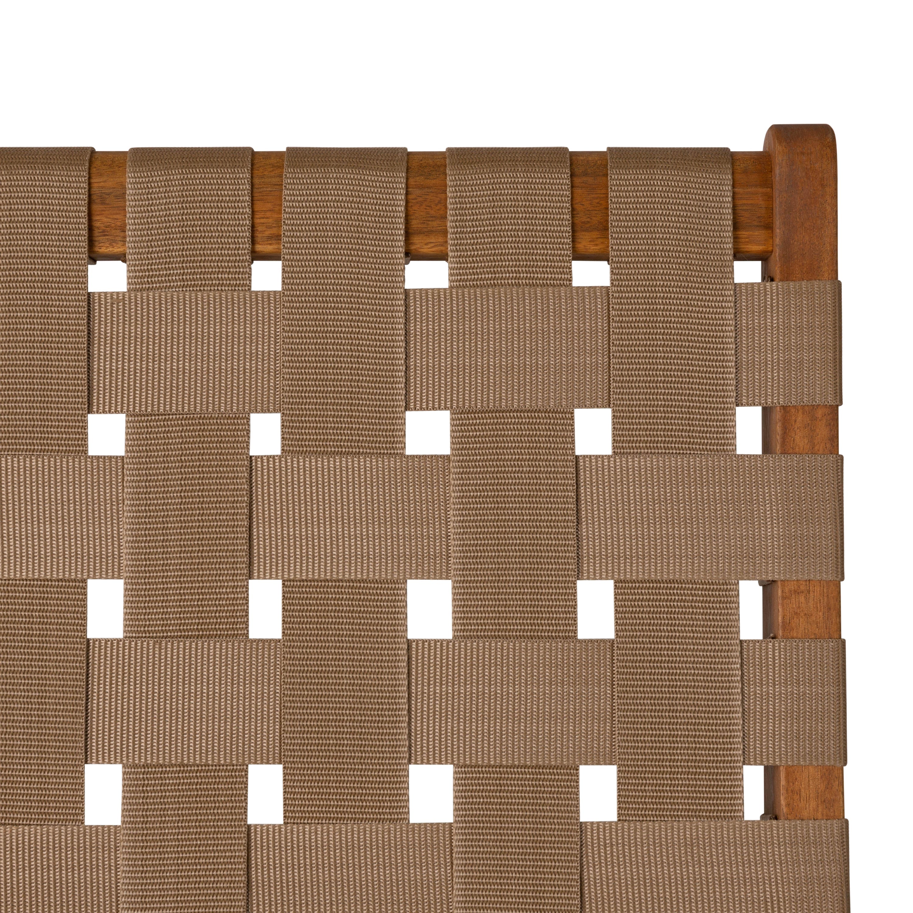Balkene Home Sava Indoor-Outdoor Folding Chair in Brown Webbing | 64098