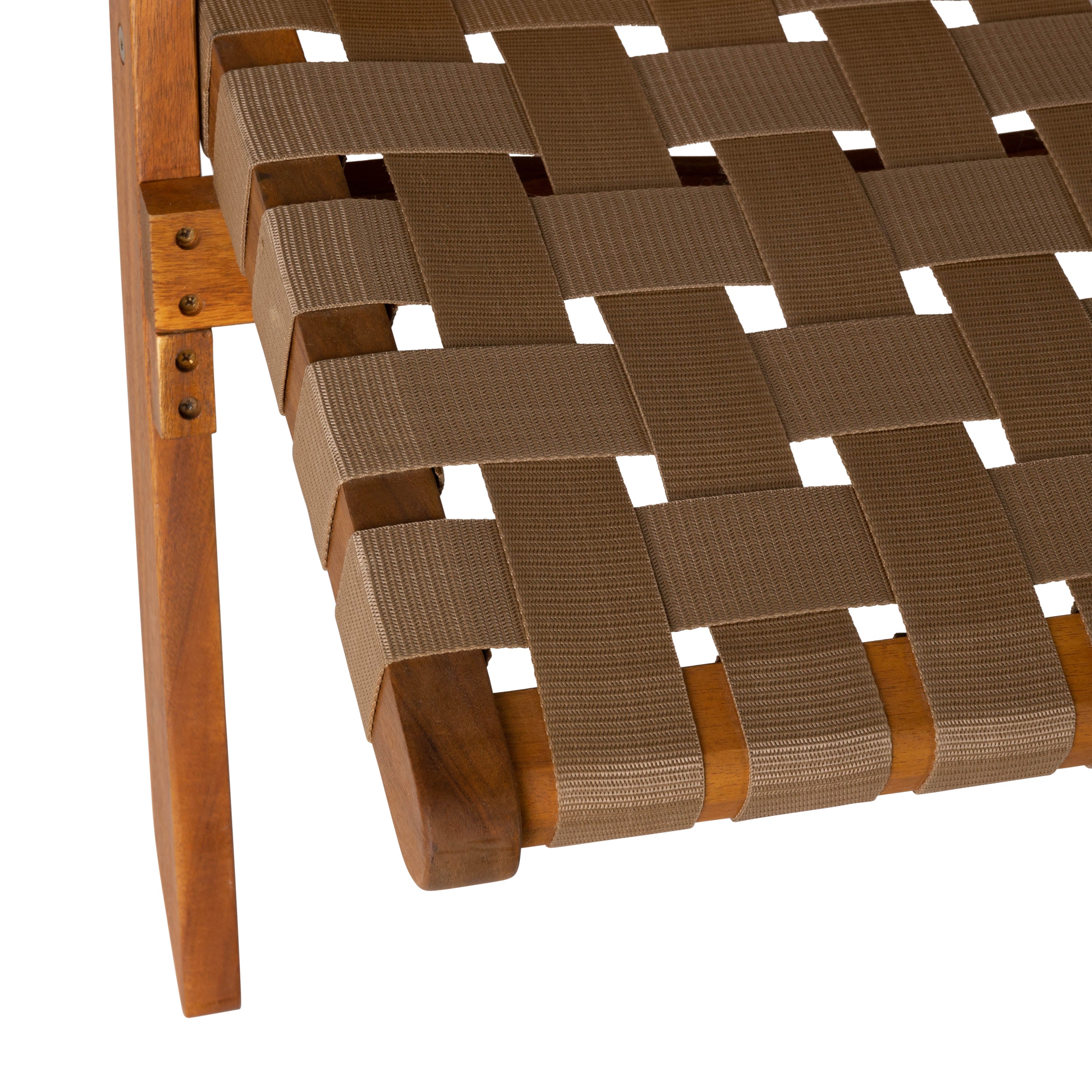 Balkene Home Sava Indoor-Outdoor Folding Chair in Brown Webbing | 64098