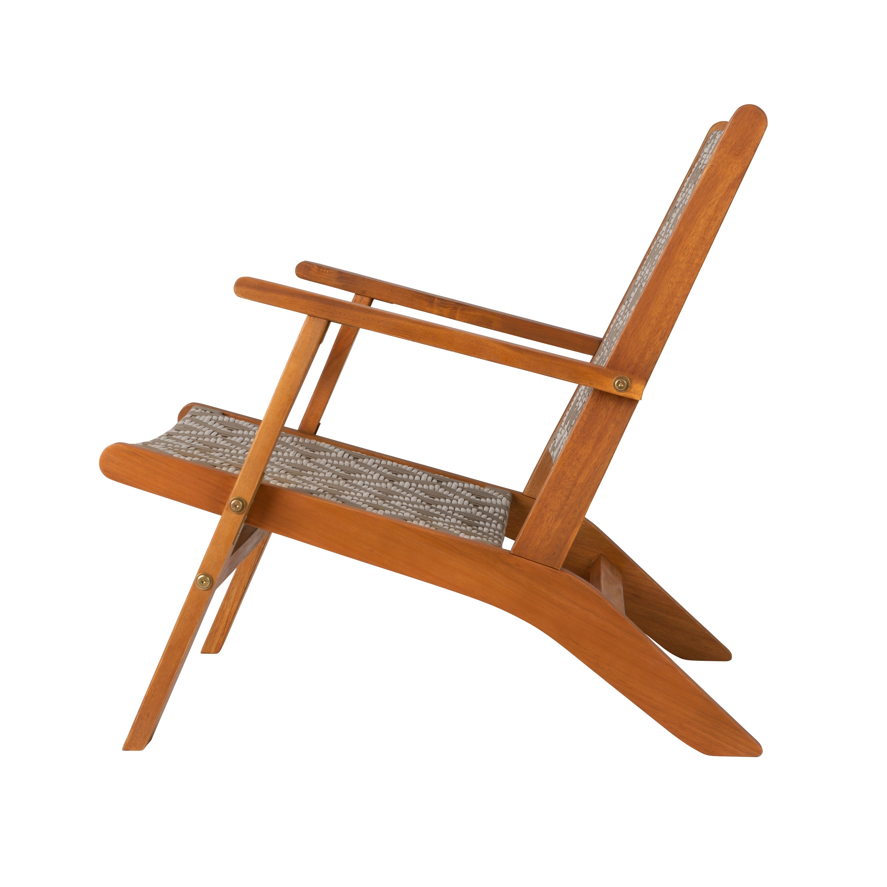 Balkene Home Vega Natural Stain Outdoor Chair in Diamond-Weave Wicker | 64158