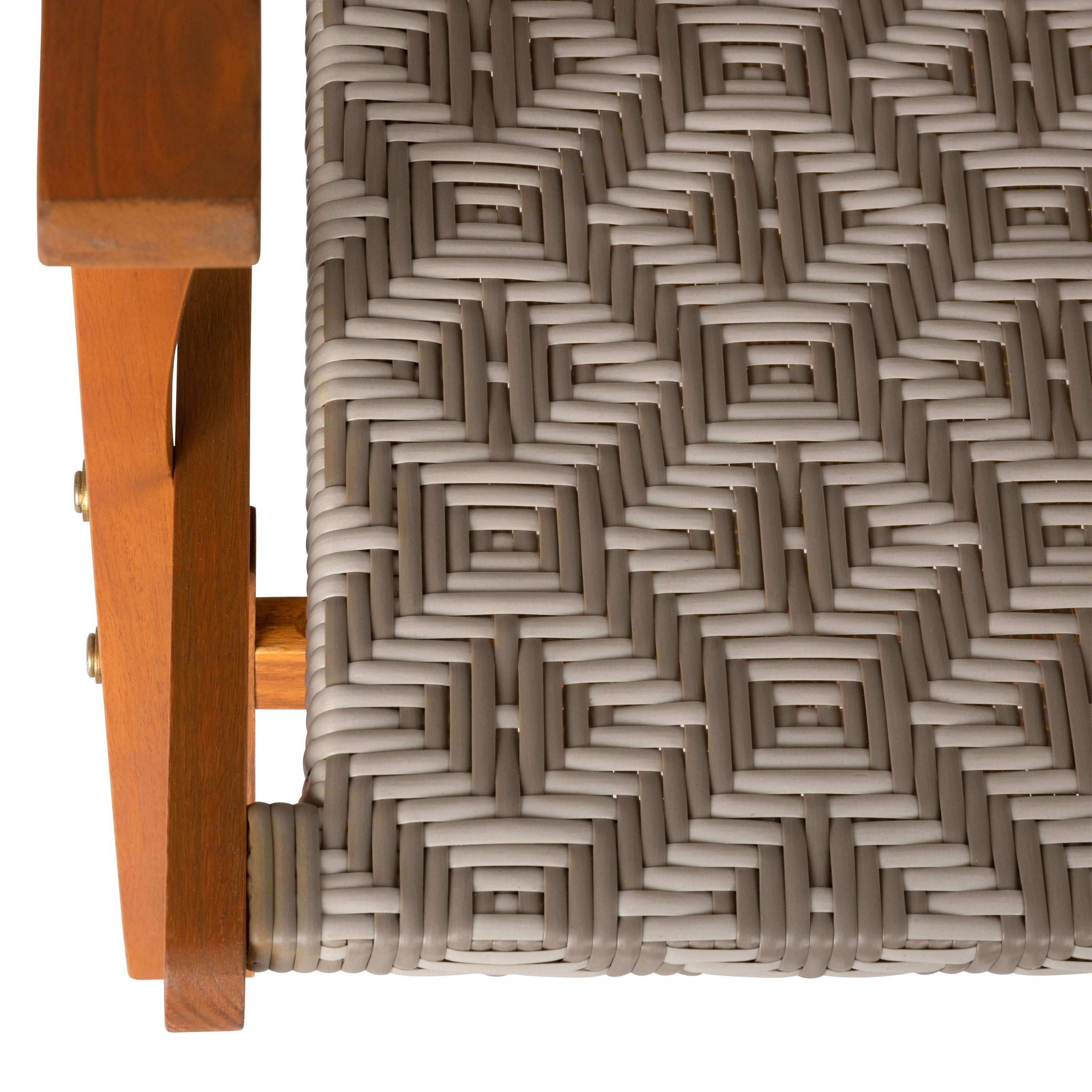 Balkene Home Vega Natural Stain Outdoor Chair in Diamond-Weave Wicker | 64158