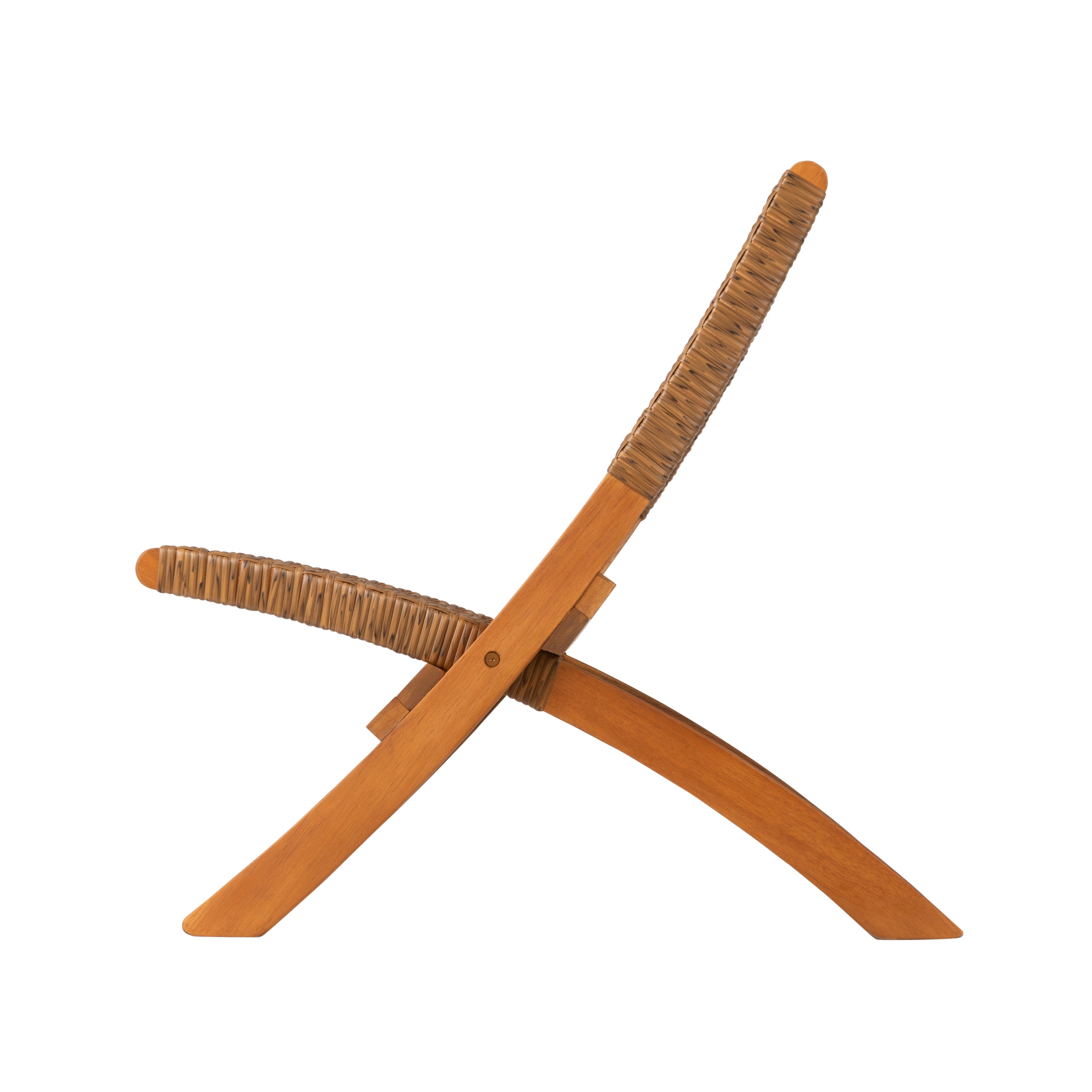 Balkene Home Sava Indoor-Outdoor Folding Chair in Tan Wicker | 64159