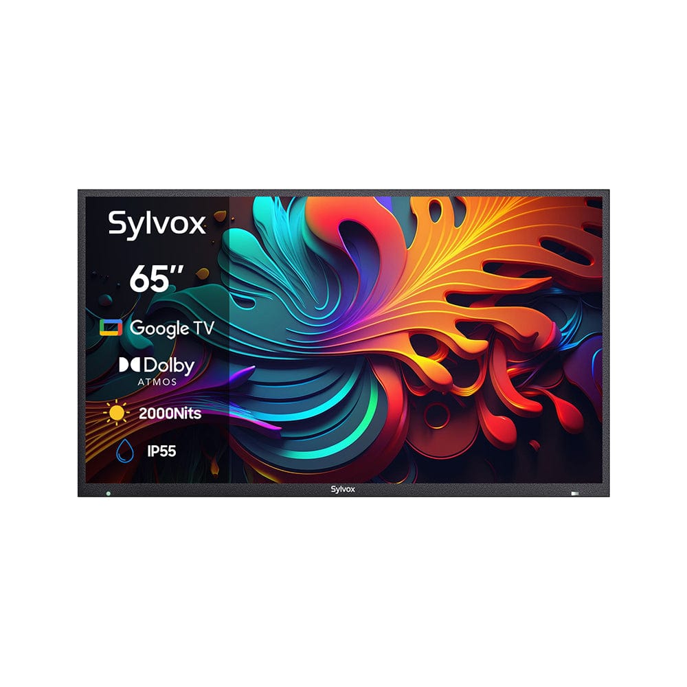 SYLVOX 65" Premium QLED Google Outdoor TV - 2024 Pool Pro QLED 2.0 Series(NEW)