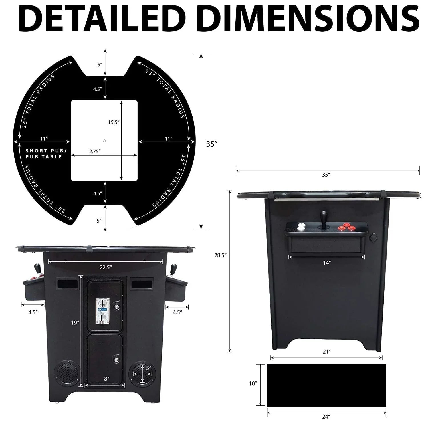 Creative Arcades Short Pub Cocktail Arcade Machine