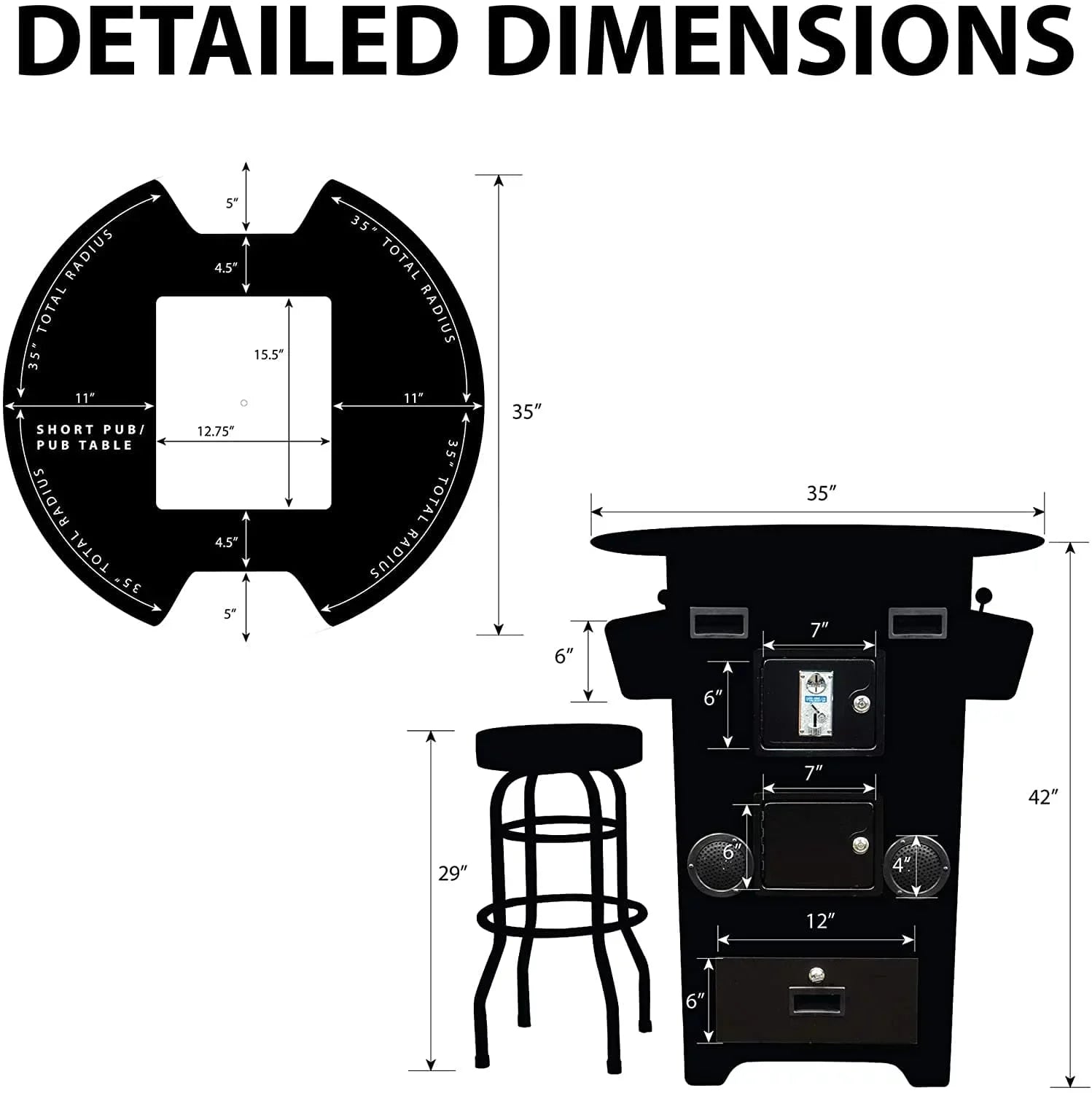 Creative Arcades Tall Pub Cocktail Arcade Machine