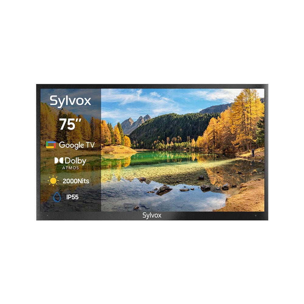 SYLVOX 75" 2000Nit Google Outdoor TV - 2024 Pool Pro 2.0 Series(NEW)