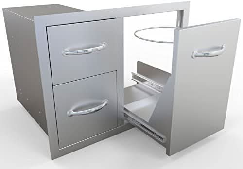 Sunstone Classic Double Drawer And Roll Out Liquid Propane Gas Tank Storage Combo - A-LPCDD30