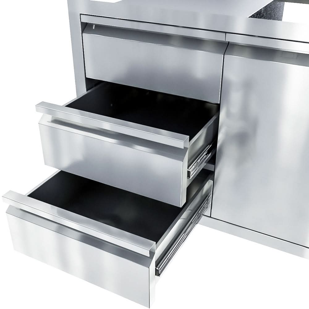 Sunstone 30 Inch Aruba Series Triple Drawer Door Combo with Removable Support Frame - ARU-TDC30