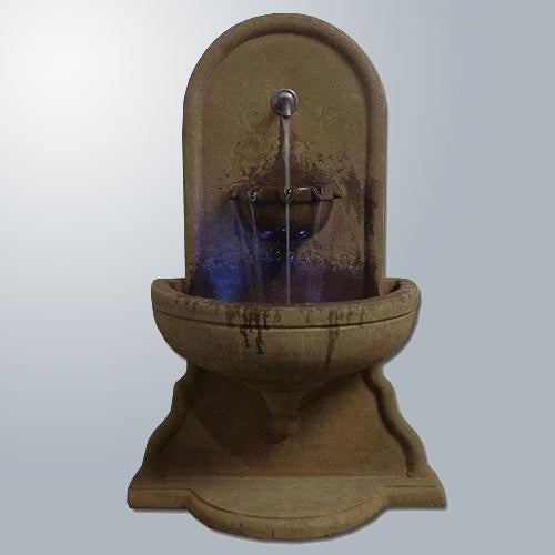 Elegant Wall Fountain with Majestic Spout