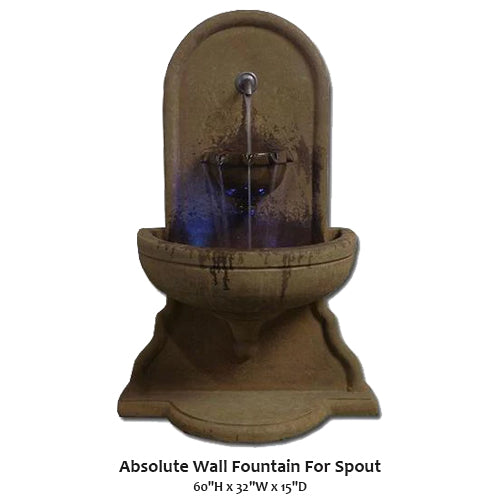 Elegant Wall Fountain with Majestic Spout
